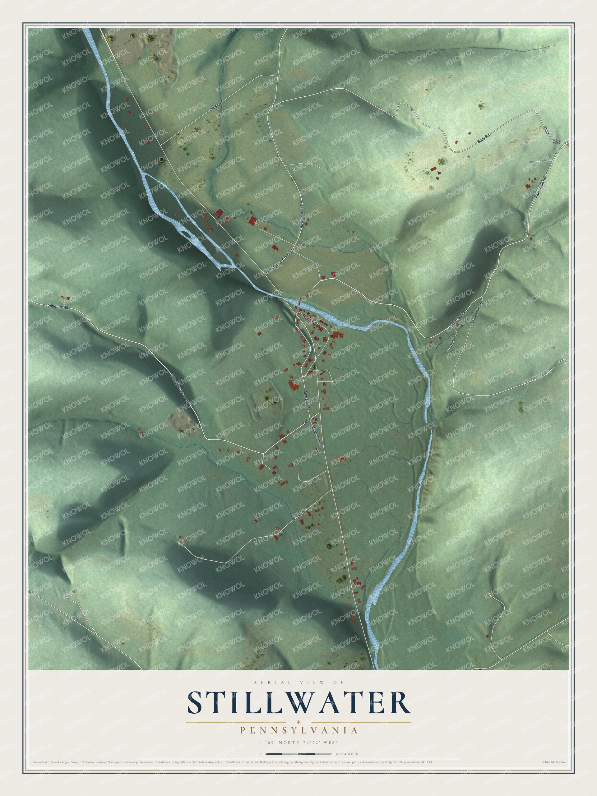Watermarked full-map preview of Stillwater, Pennsylvania
