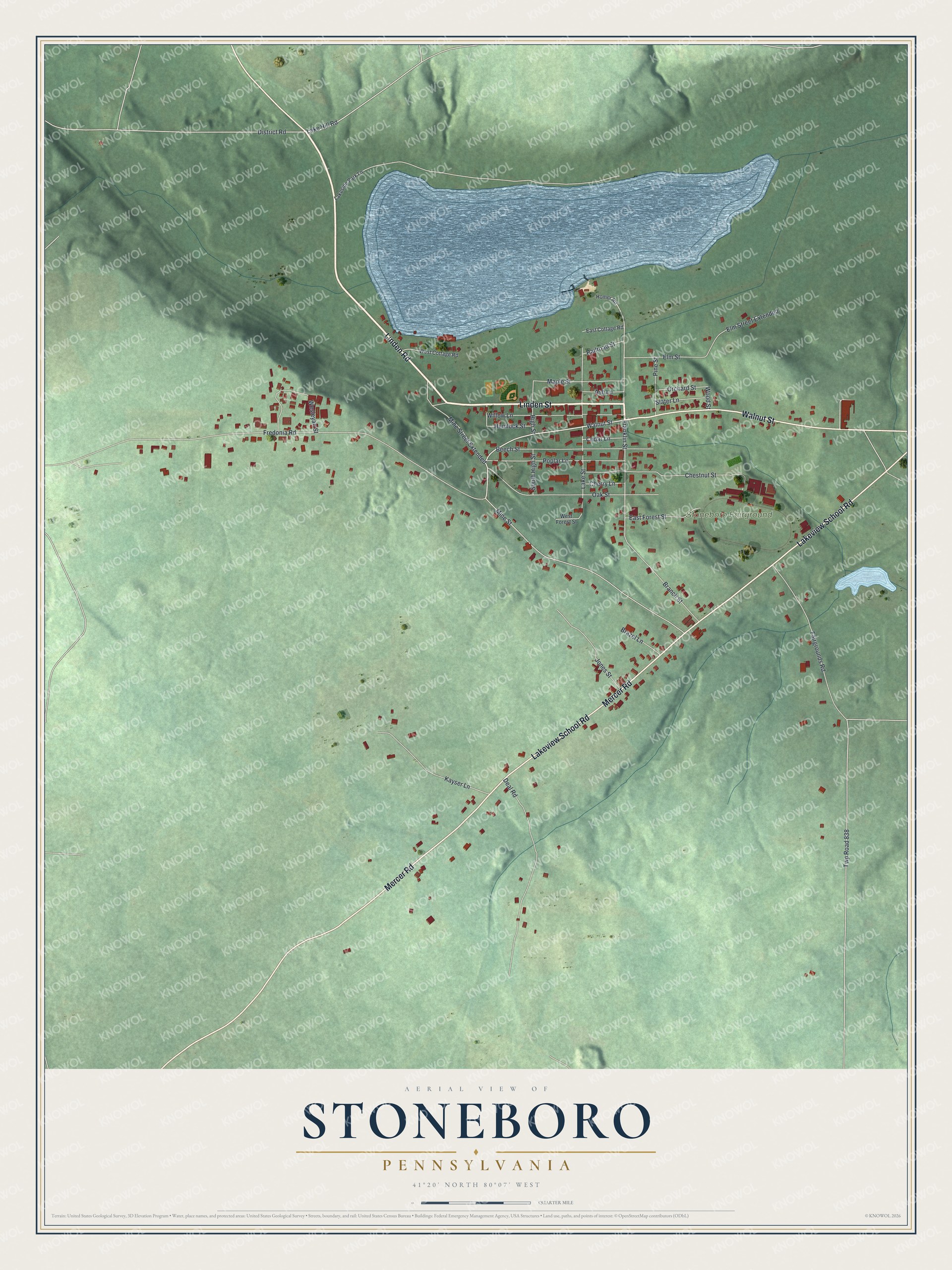 Watermarked full-map preview of Stoneboro, Pennsylvania