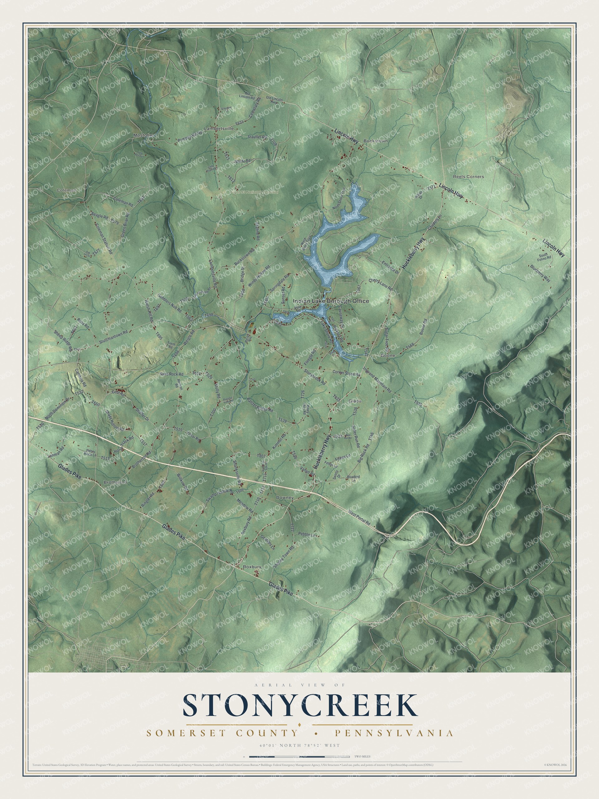 Watermarked full-map preview of Stonycreek, Pennsylvania