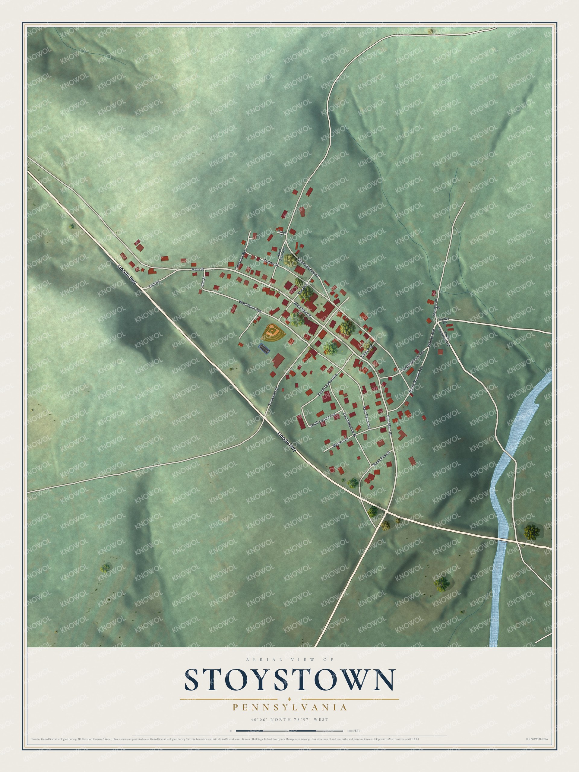 Watermarked full-map preview of Stoystown, Pennsylvania