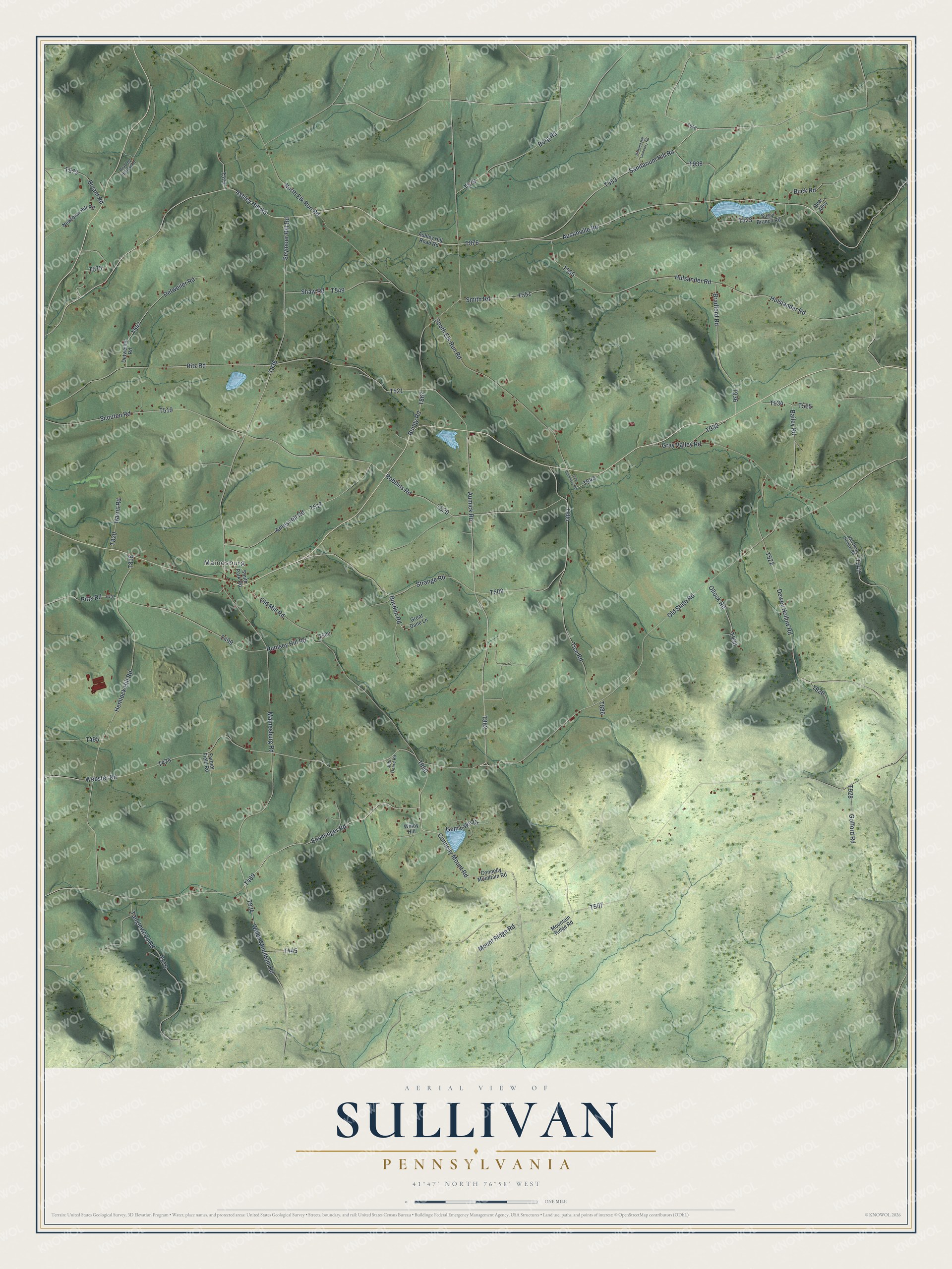 Watermarked full-map preview of Sullivan, Pennsylvania