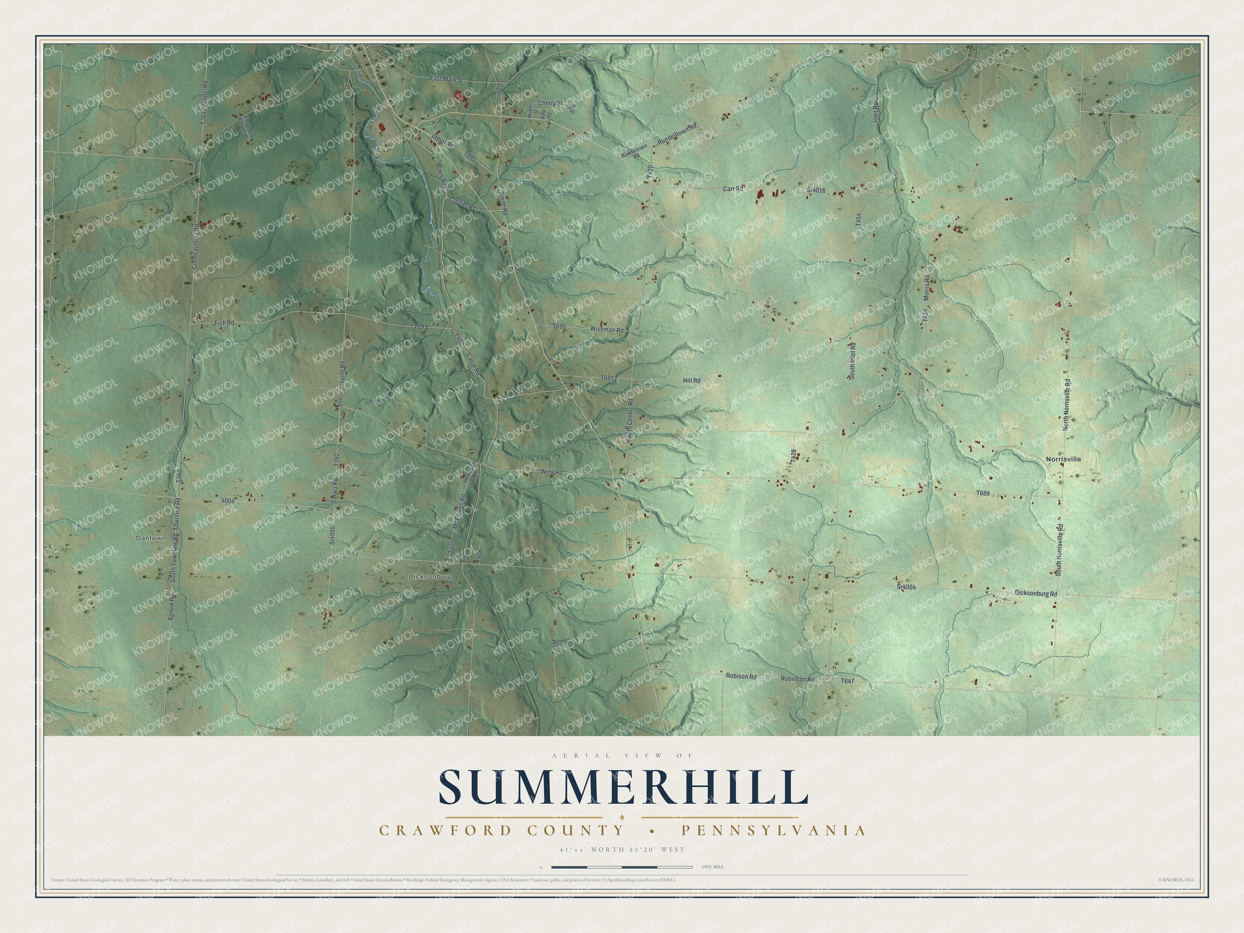 Watermarked full-map preview of Summerhill, Pennsylvania