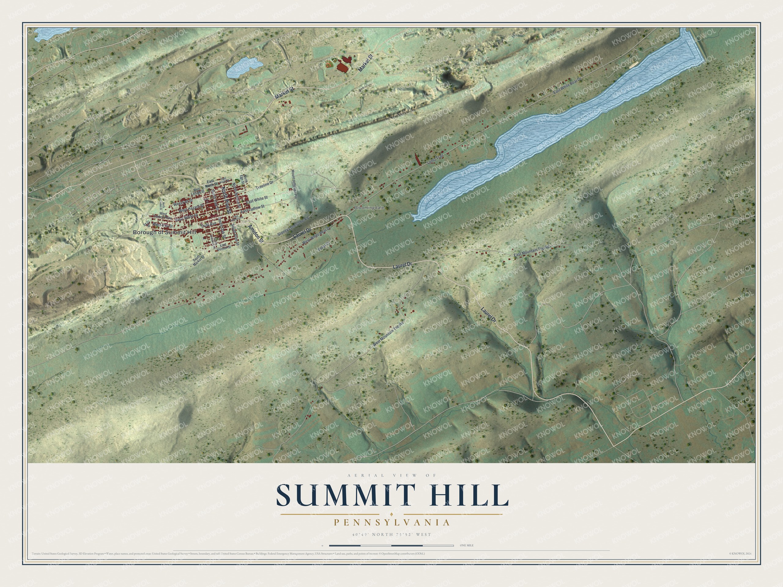 Watermarked full-map preview of Summit Hill, Pennsylvania