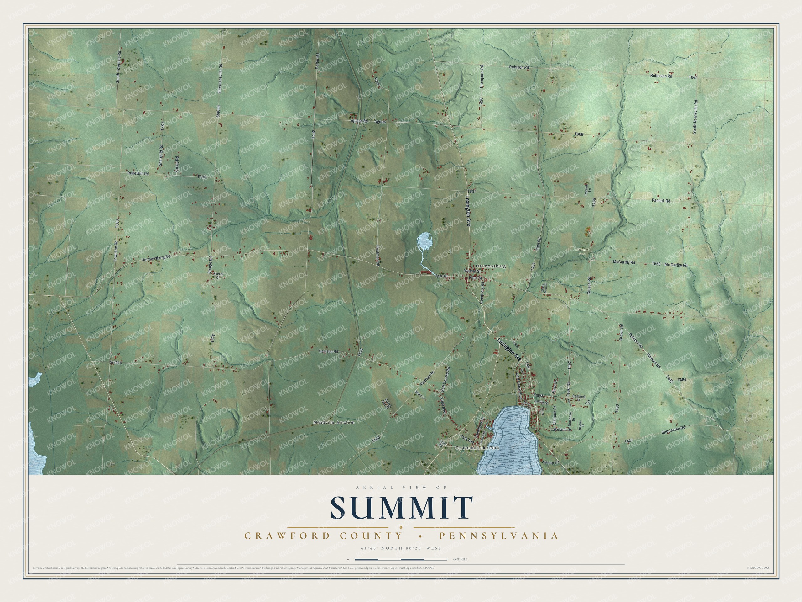 Watermarked full-map preview of Summit, Pennsylvania