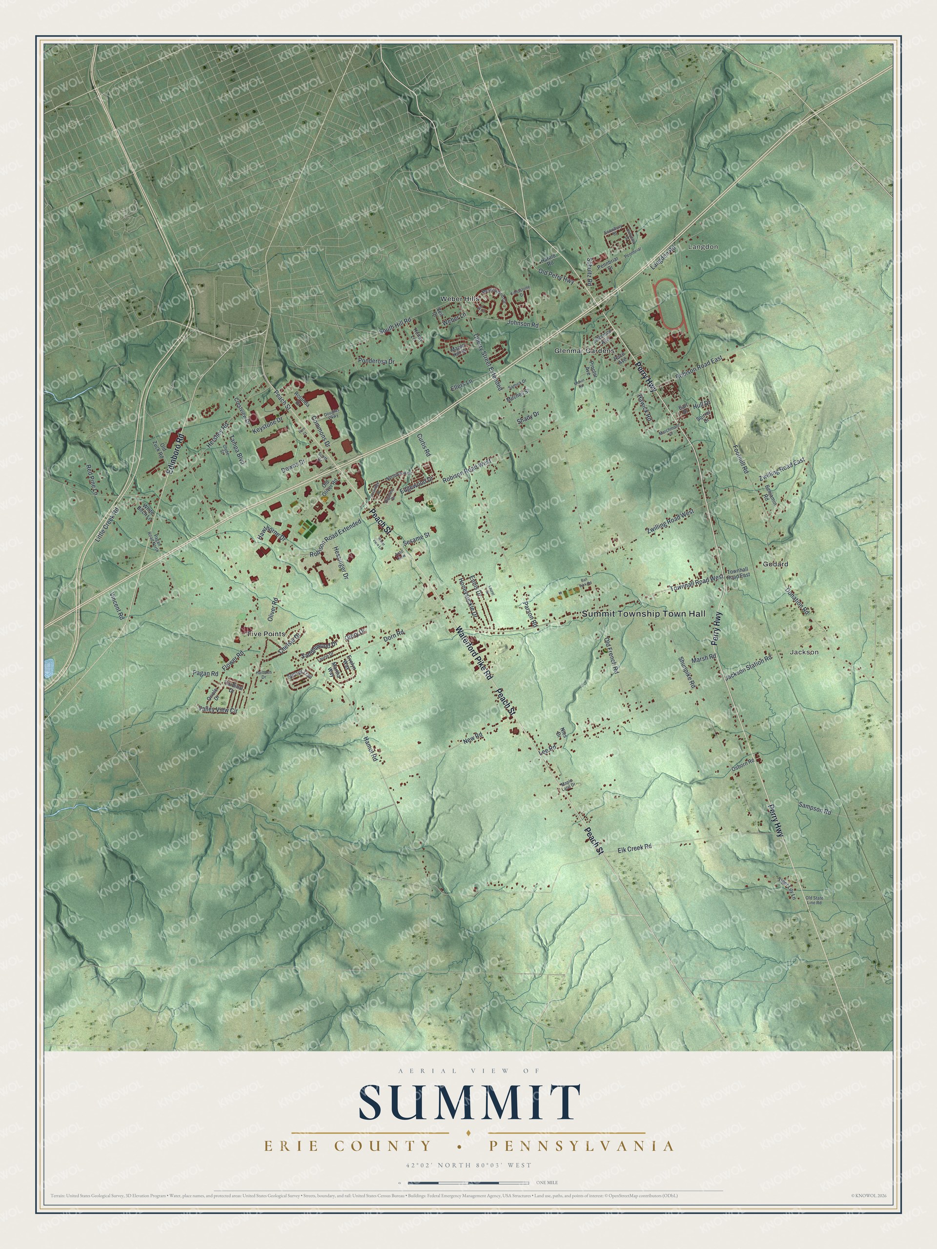 Watermarked full-map preview of Summit, Pennsylvania
