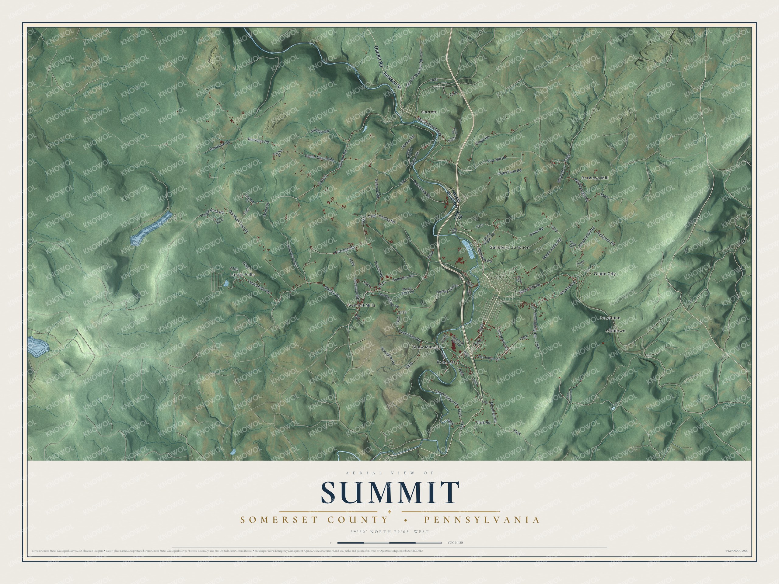 Watermarked full-map preview of Summit, Pennsylvania