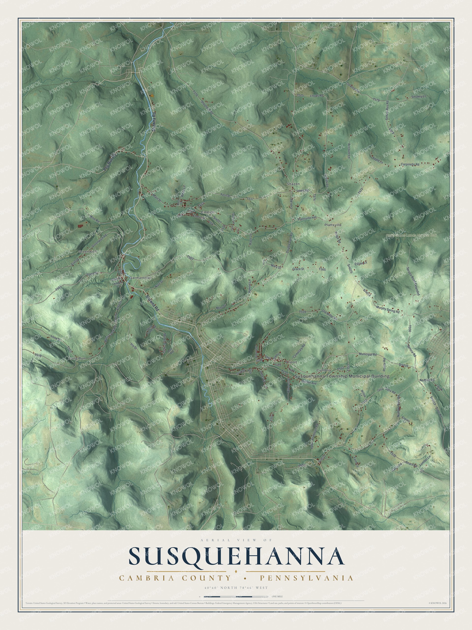 Watermarked full-map preview of Susquehanna, Pennsylvania
