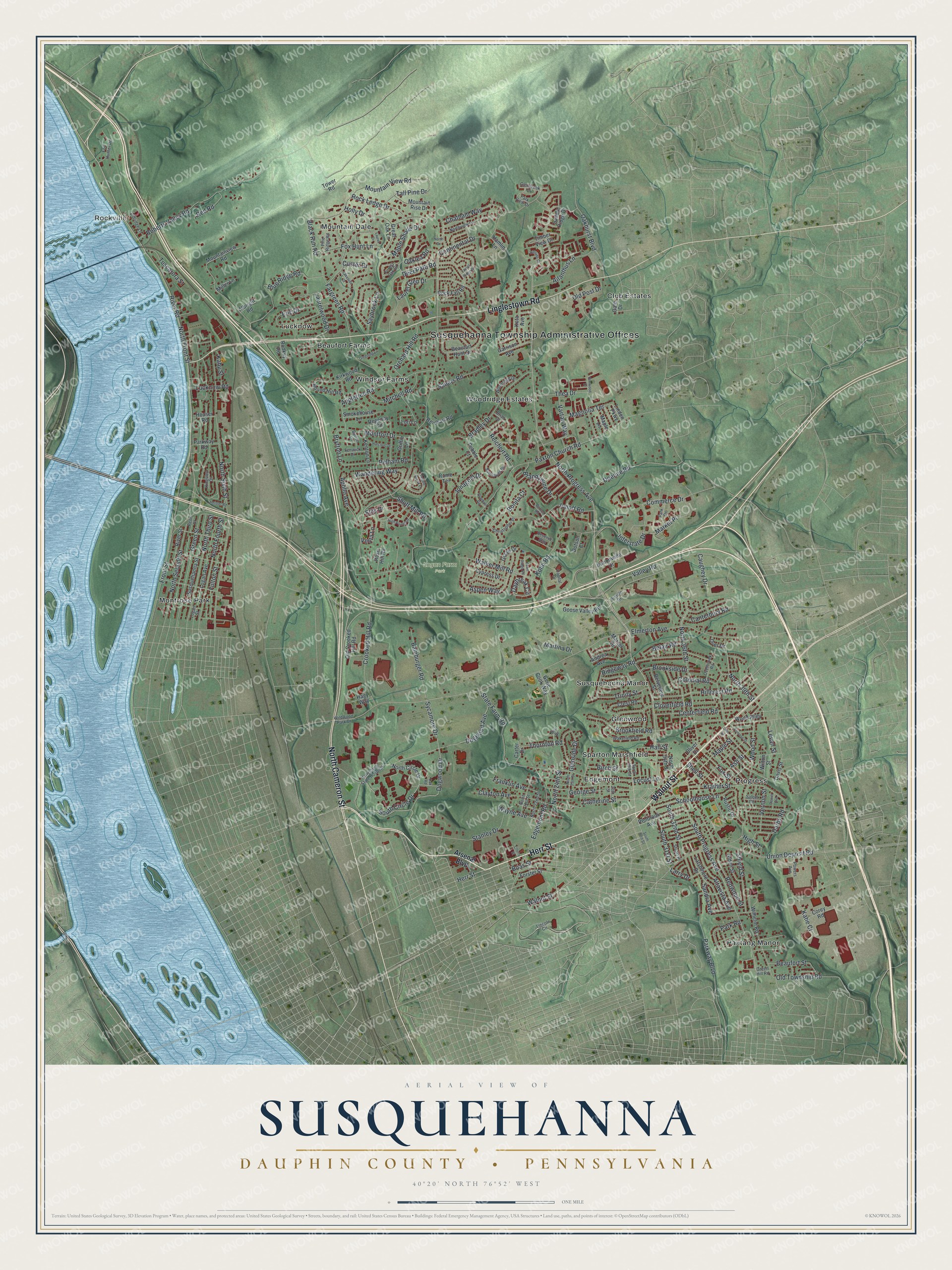 Watermarked full-map preview of Susquehanna, Pennsylvania