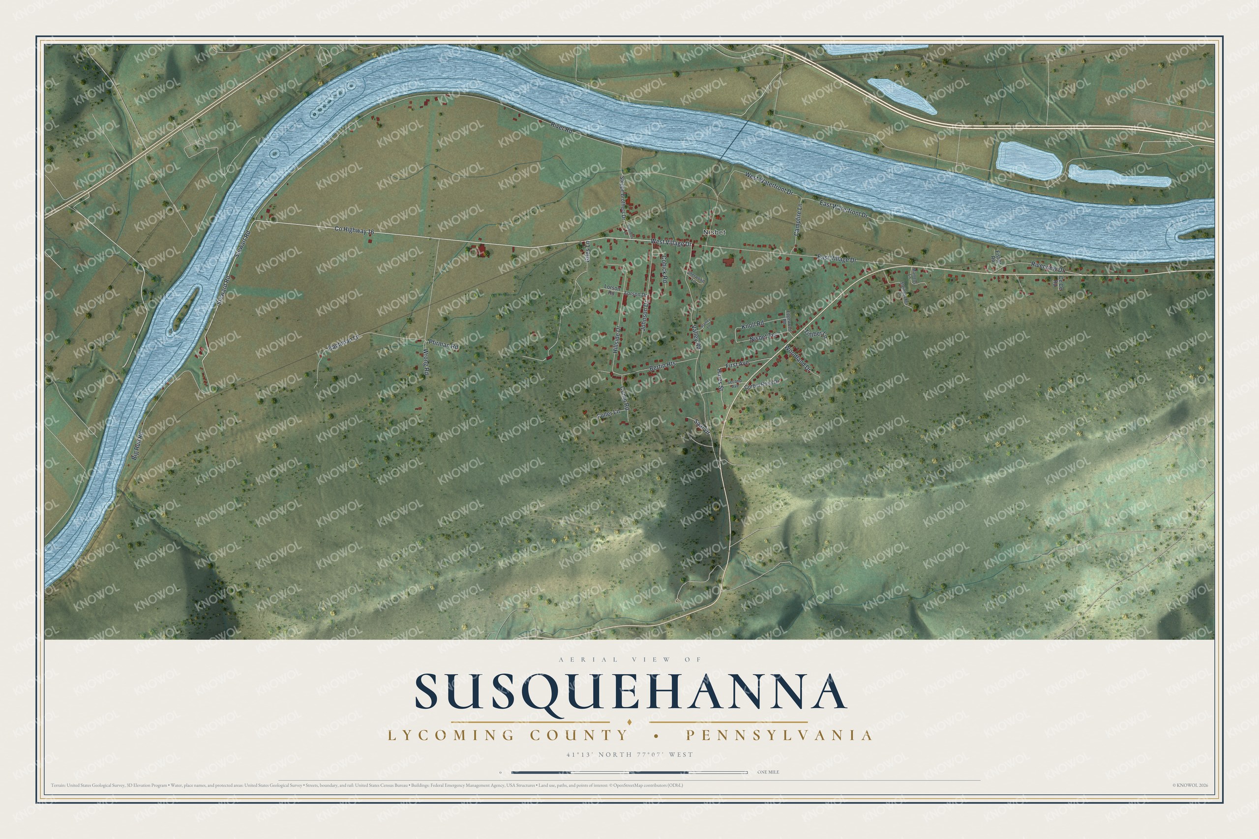 Watermarked full-map preview of Susquehanna, Pennsylvania