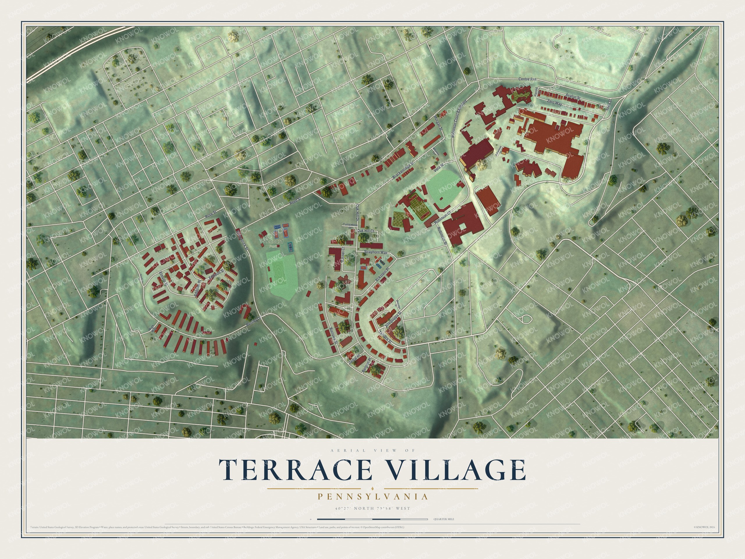 Watermarked full-map preview of Terrace Village, Pennsylvania