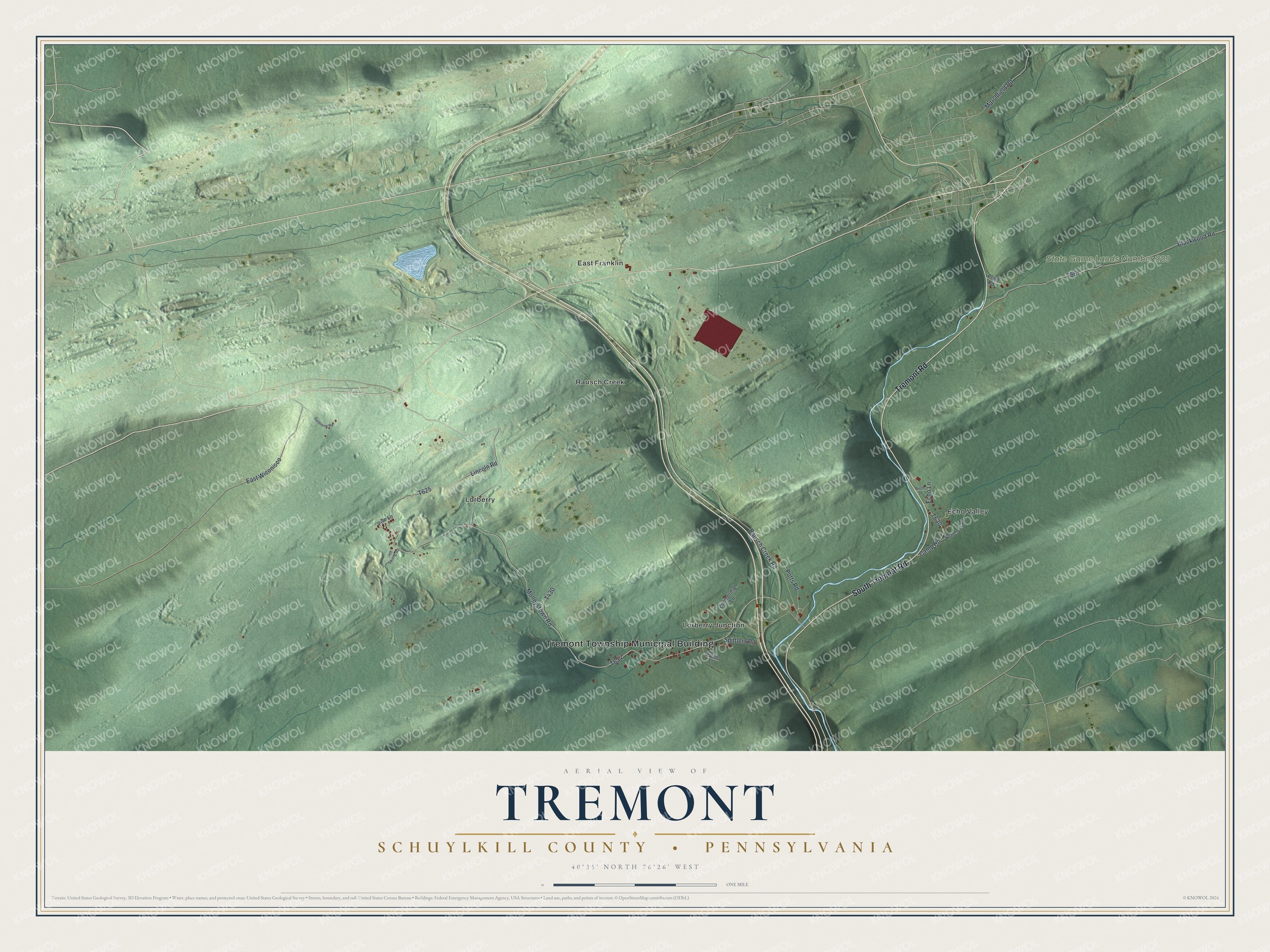 Watermarked full-map preview of Tremont, Pennsylvania