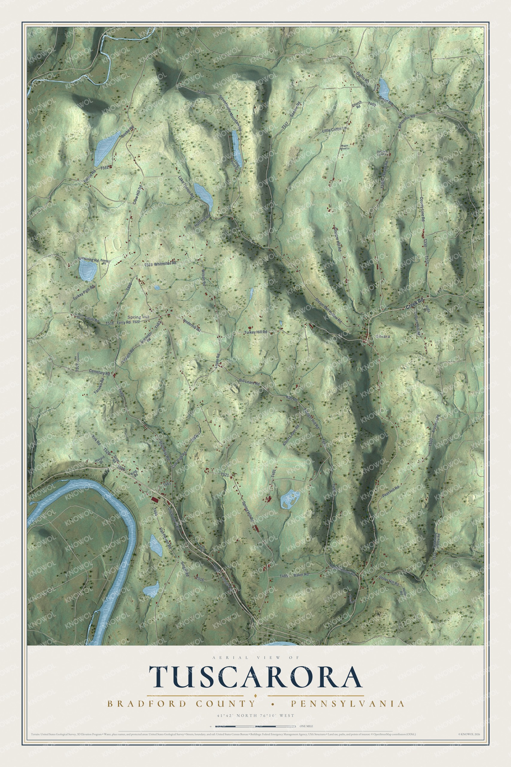 Watermarked full-map preview of Tuscarora, Pennsylvania