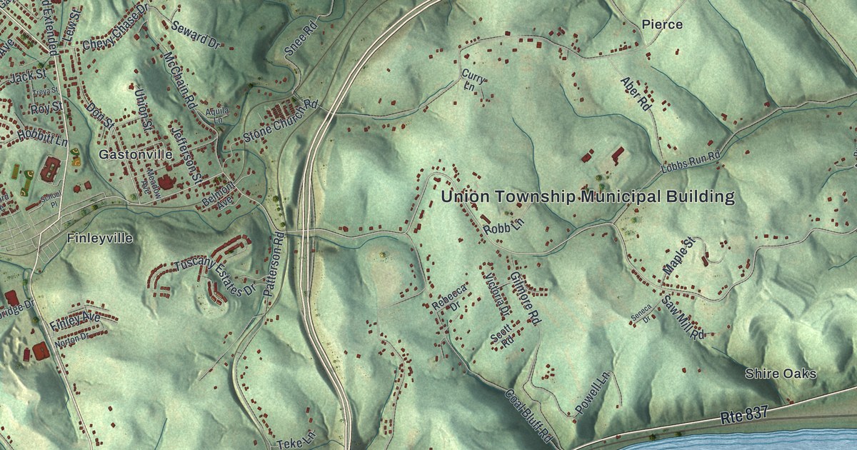 Map of Union, Washington County, Pennsylvania in 2026