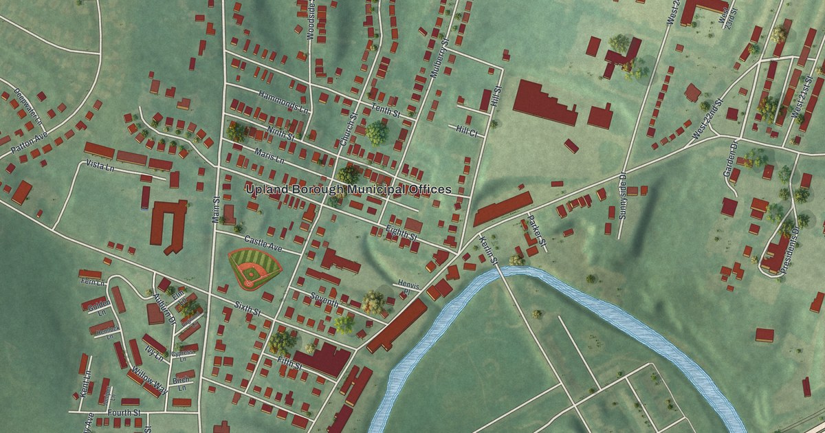 Map of Upland, Pennsylvania in 2026