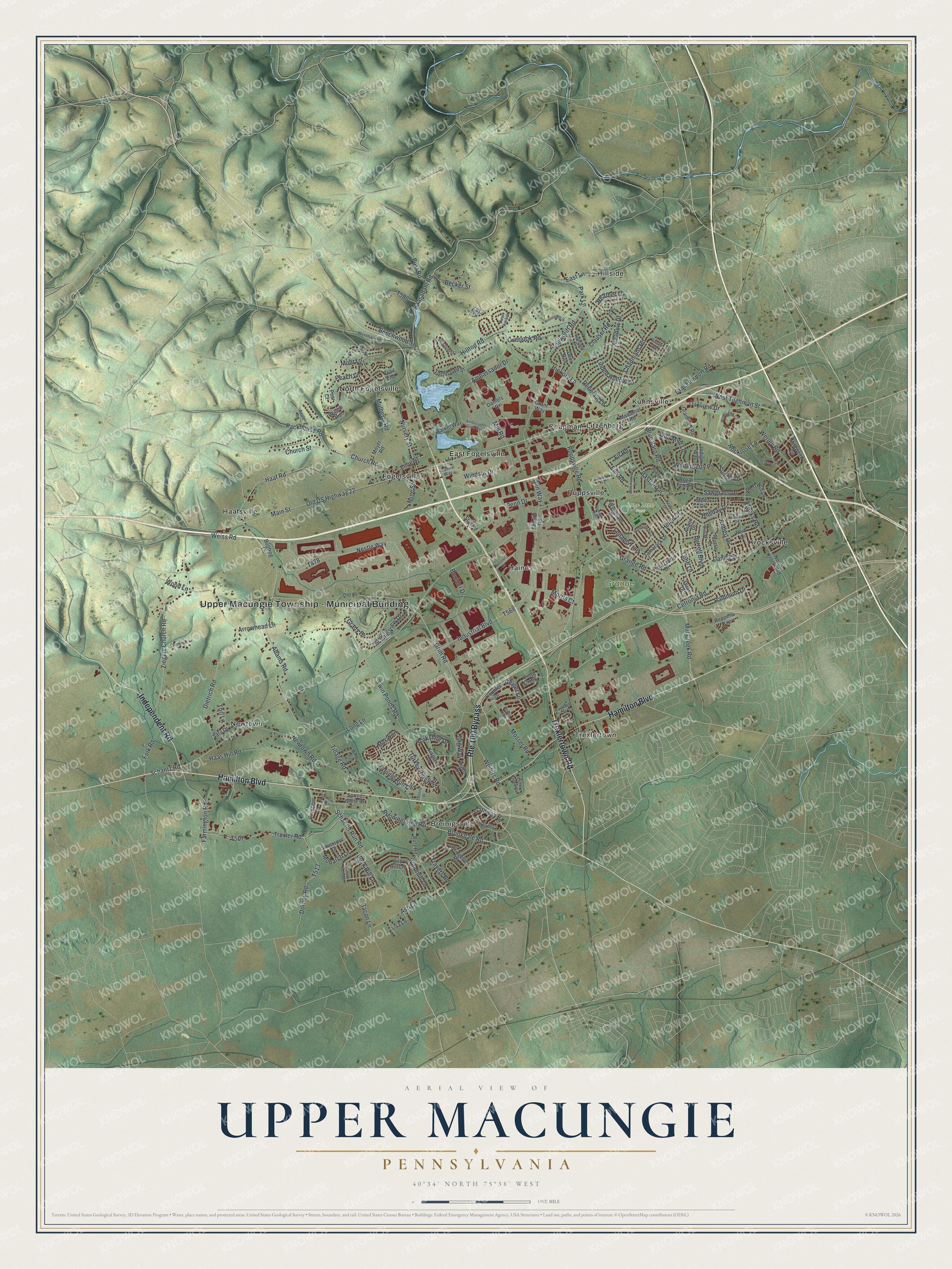 Watermarked full-map preview of Upper Macungie, Pennsylvania