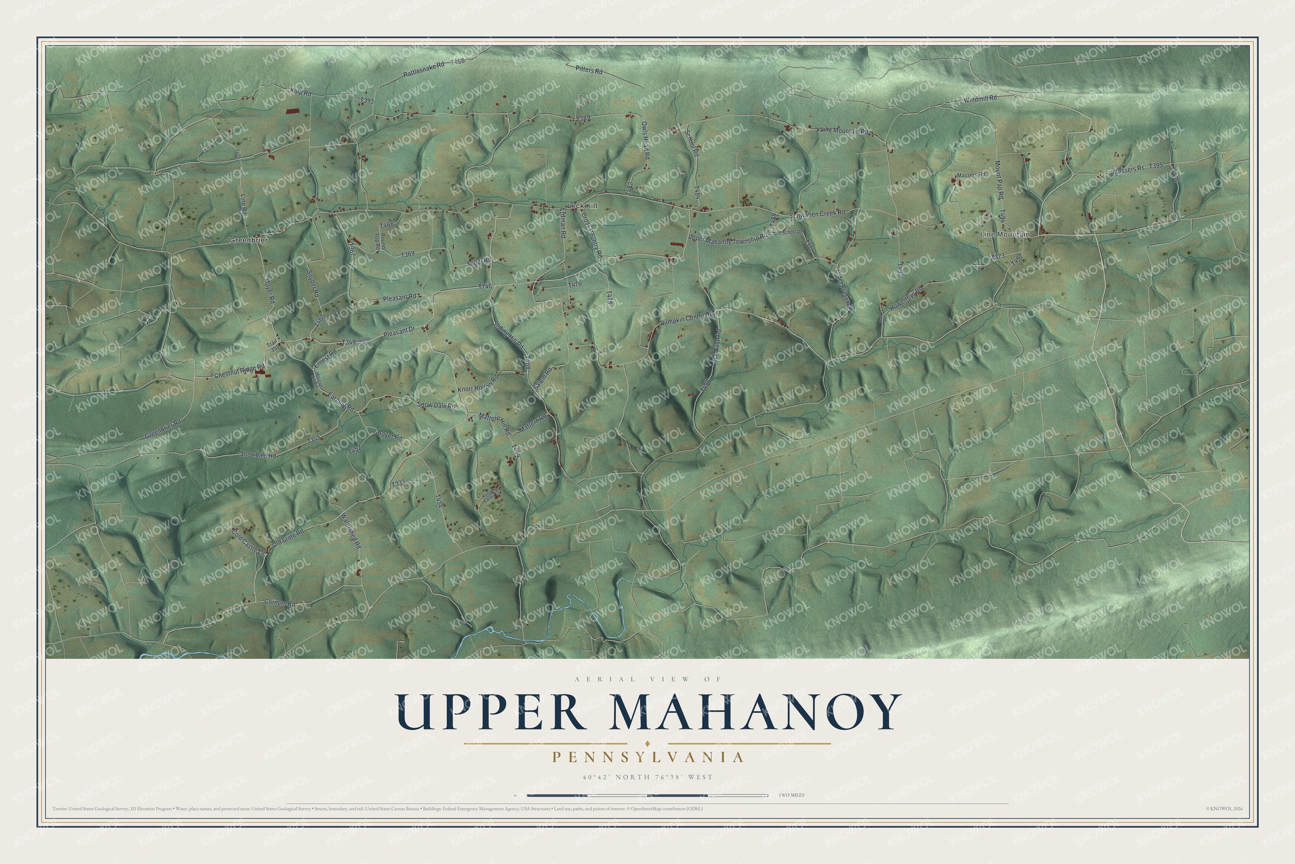 Watermarked full-map preview of Upper Mahanoy, Pennsylvania