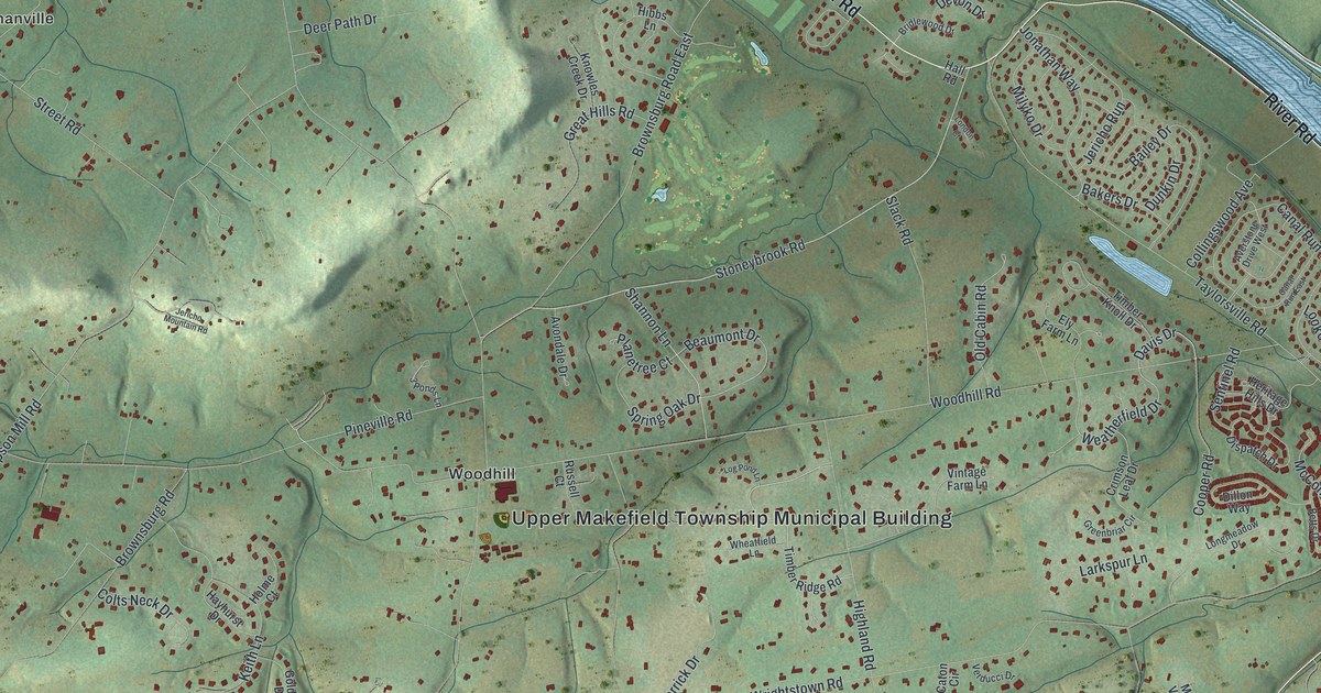 Map of Upper Makefield, Pennsylvania in 2026