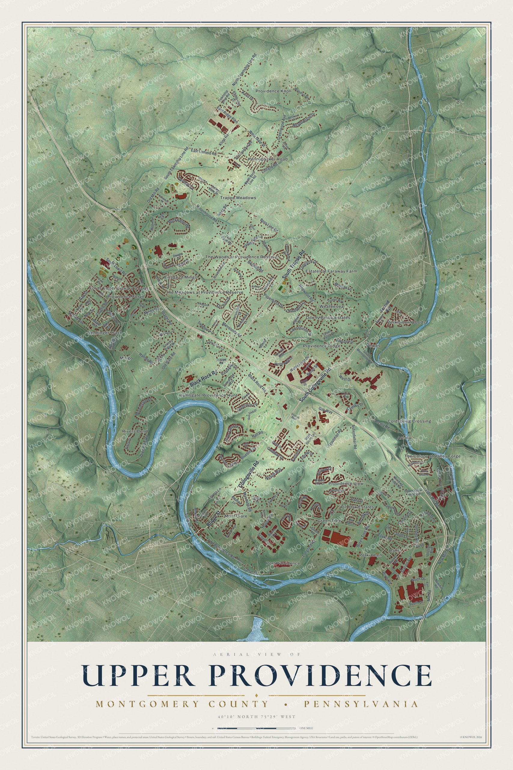 Watermarked full-map preview of Upper Providence, Pennsylvania