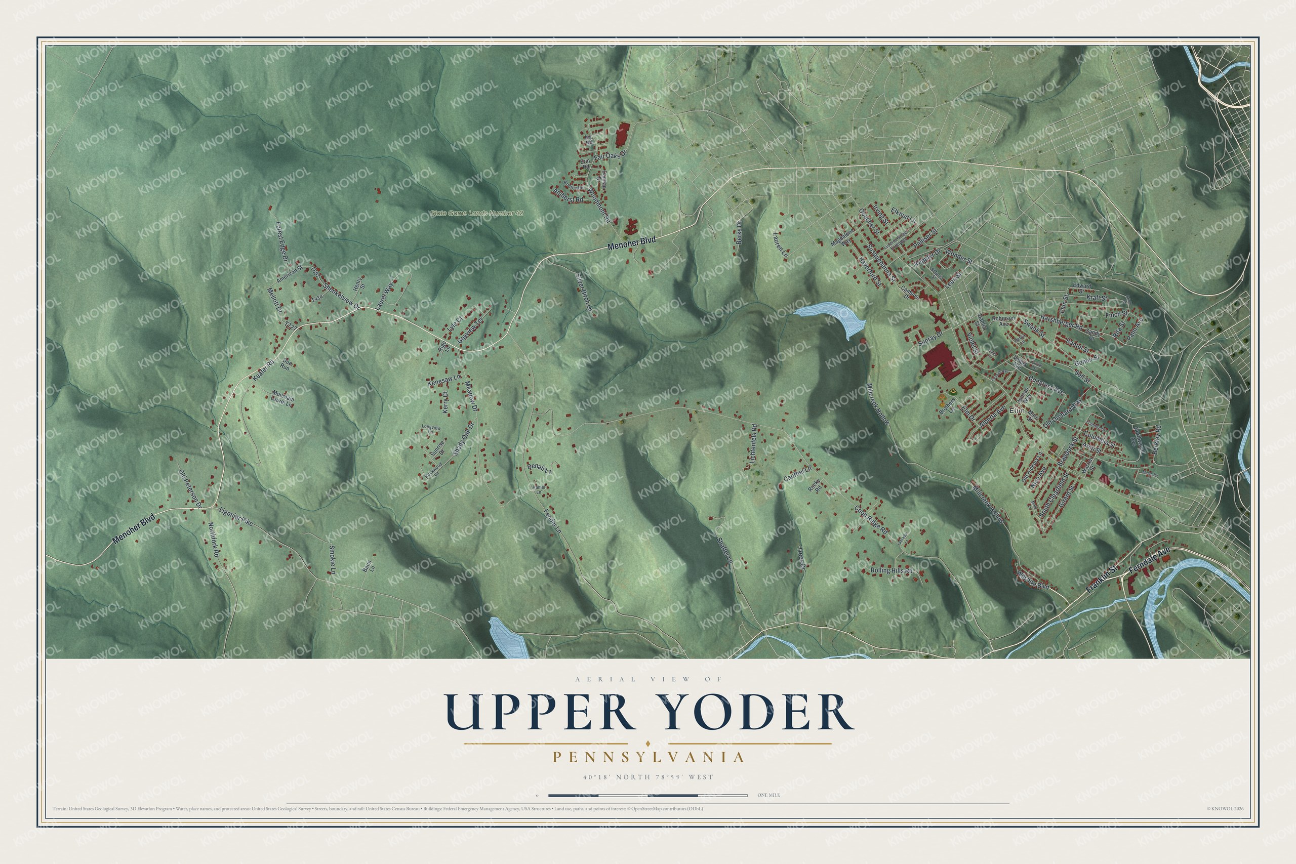 Watermarked full-map preview of Upper Yoder, Pennsylvania