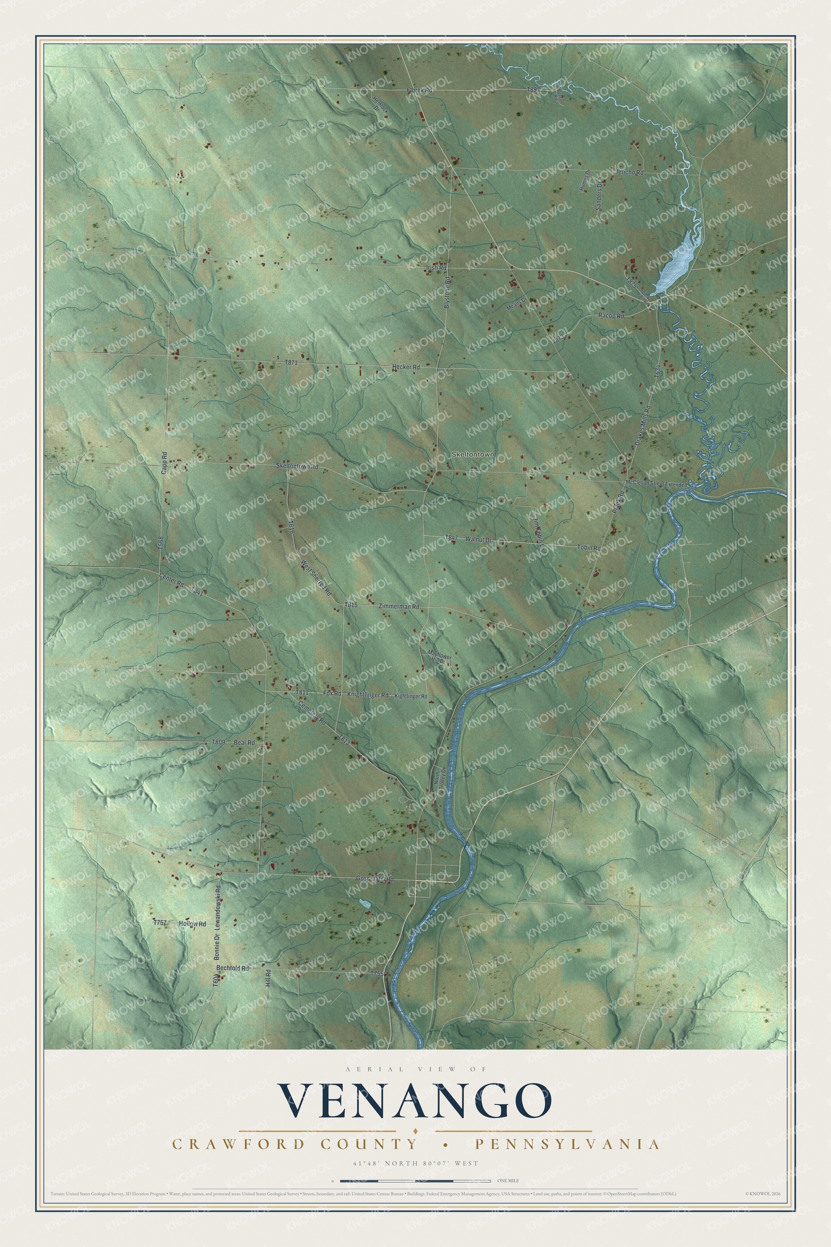 Watermarked full-map preview of Venango, Pennsylvania