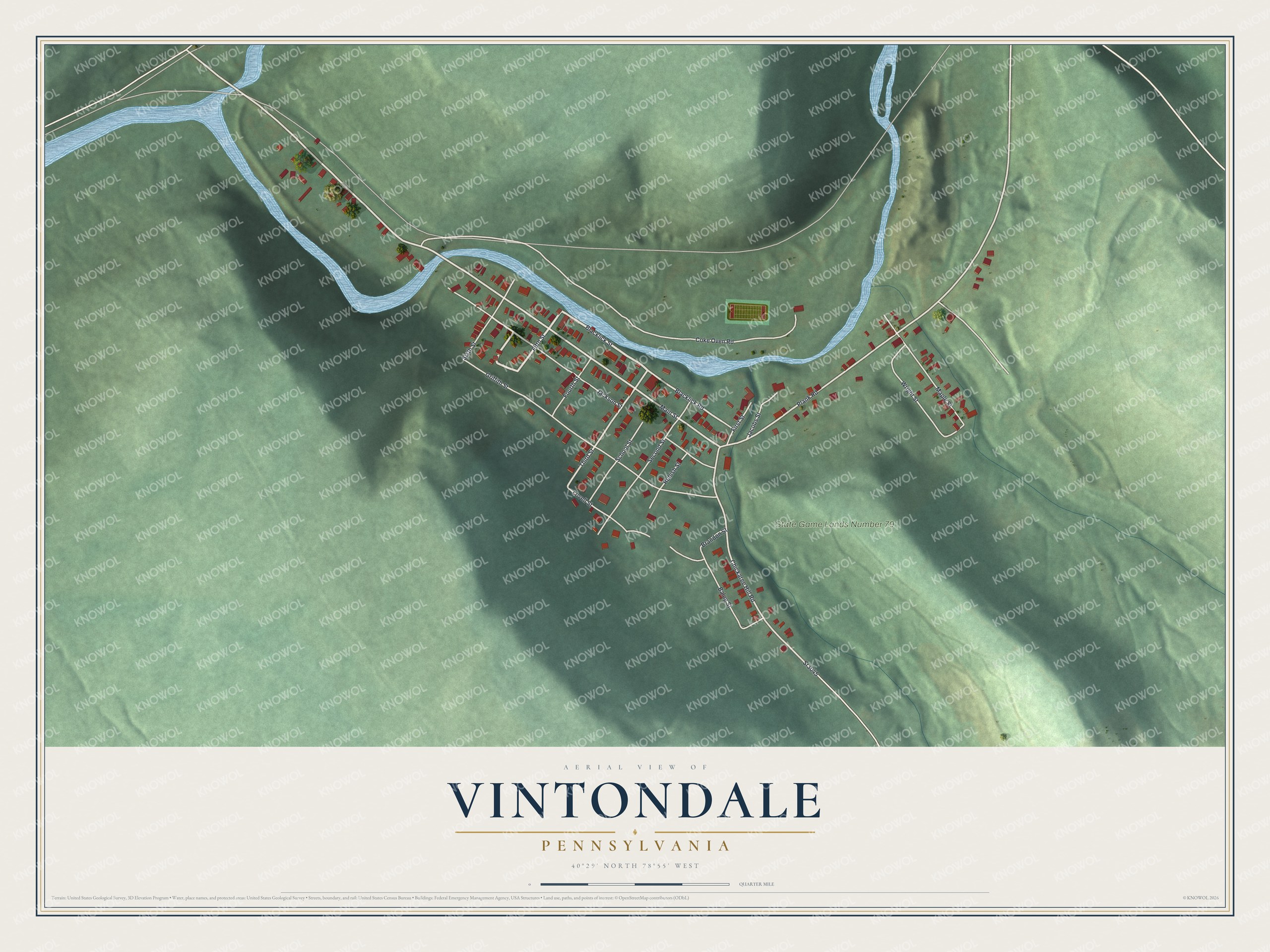 Watermarked full-map preview of Vintondale, Pennsylvania