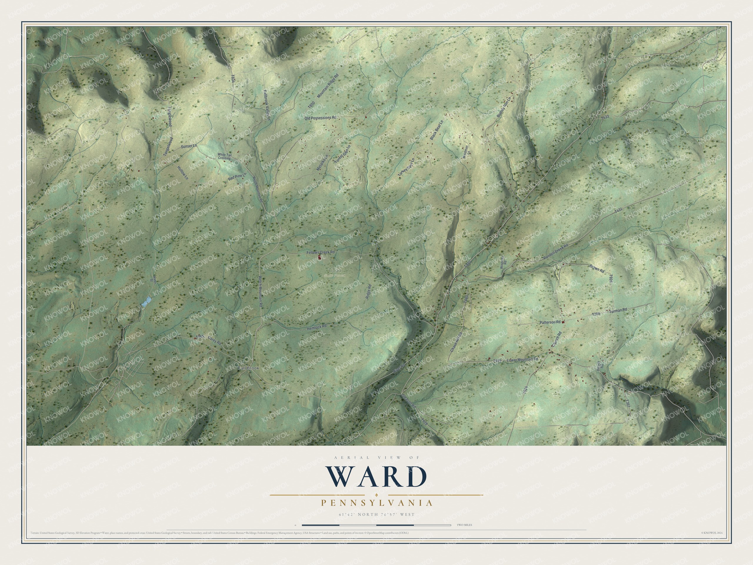 Watermarked full-map preview of Ward, Pennsylvania