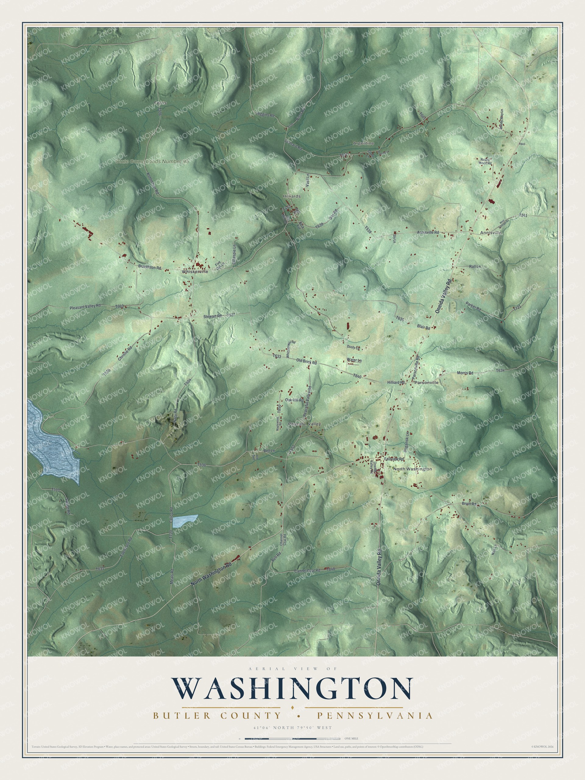 Watermarked full-map preview of Washington, Pennsylvania