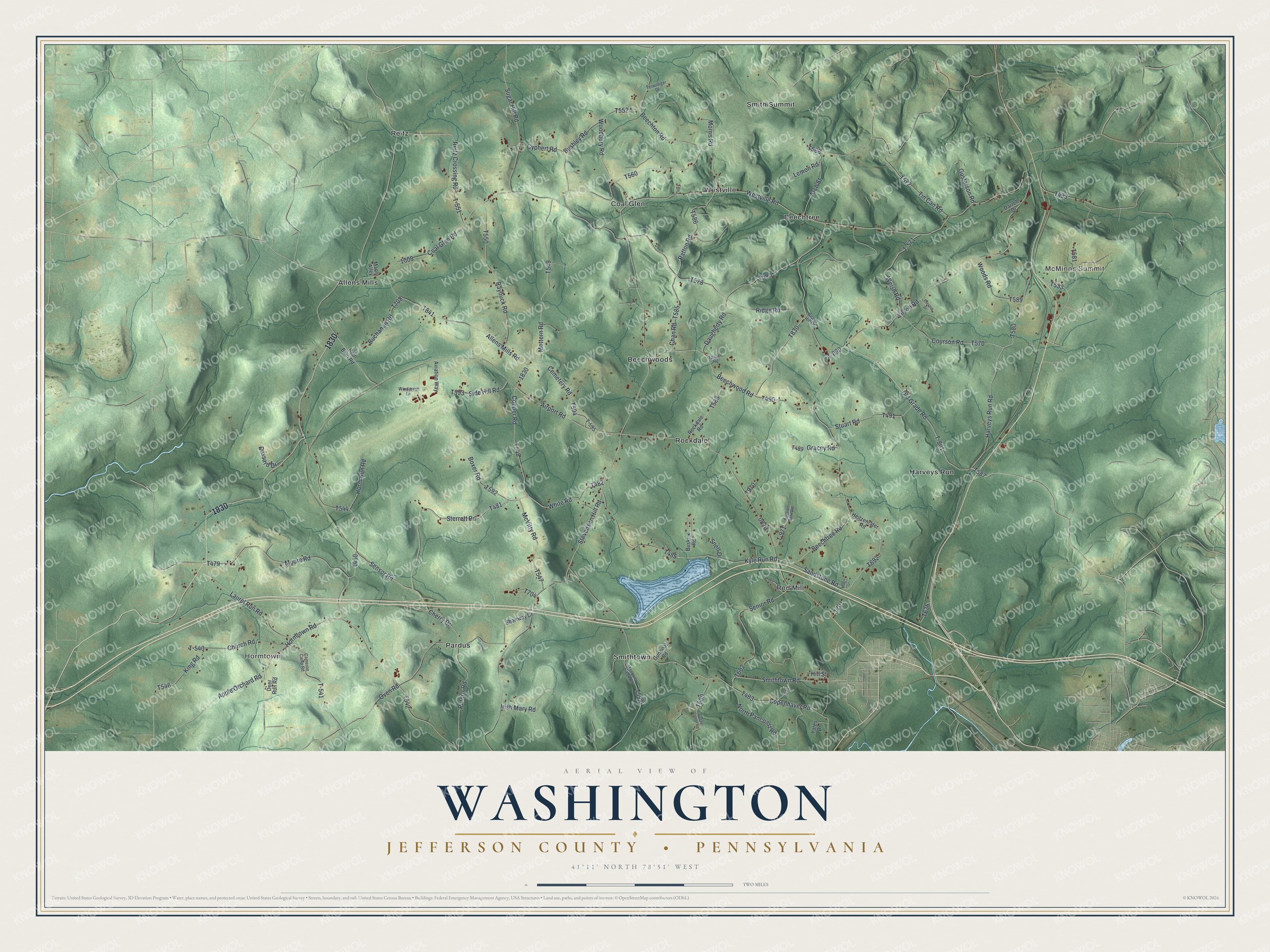 Watermarked full-map preview of Washington, Pennsylvania