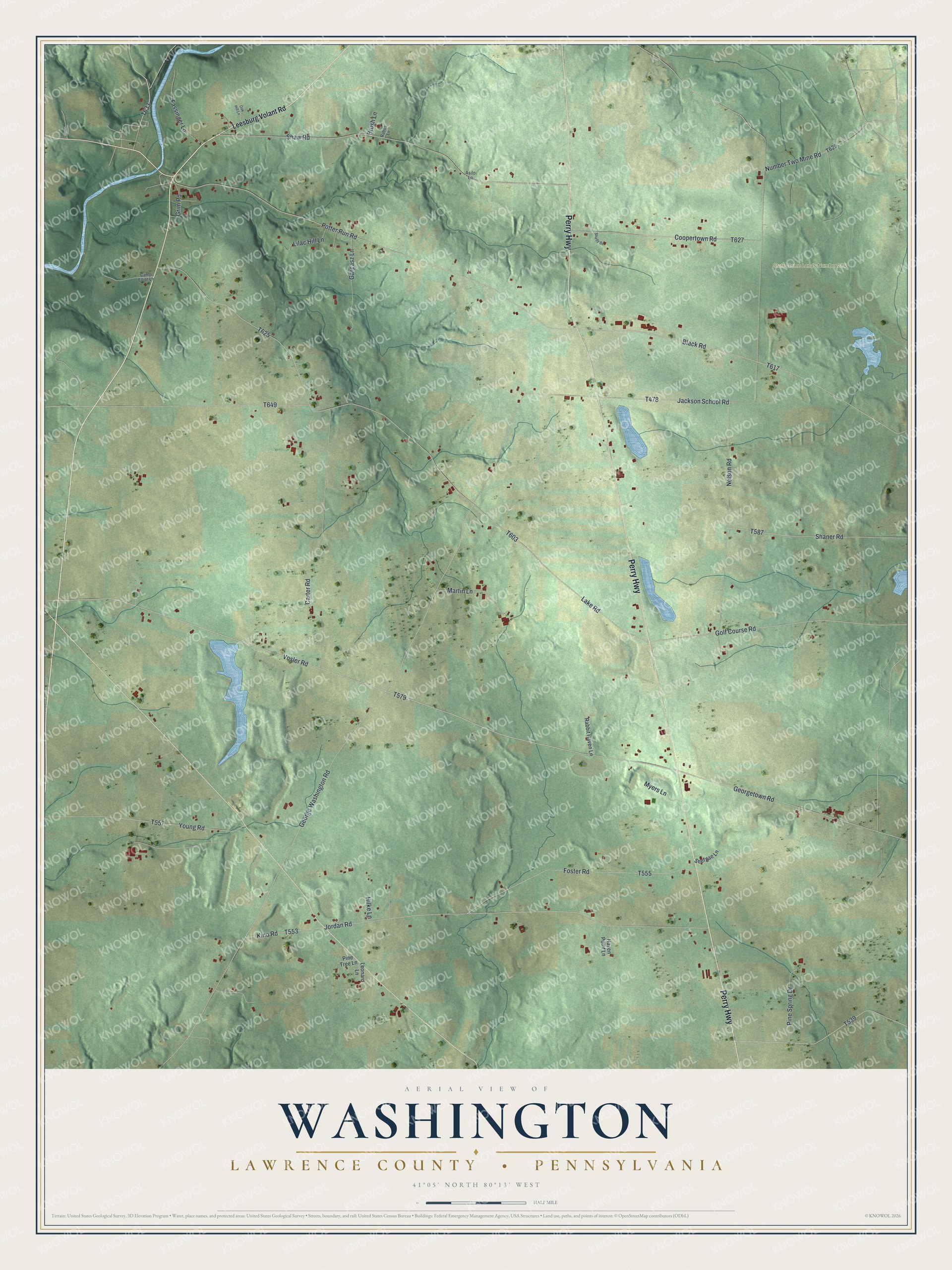 Watermarked full-map preview of Washington, Pennsylvania
