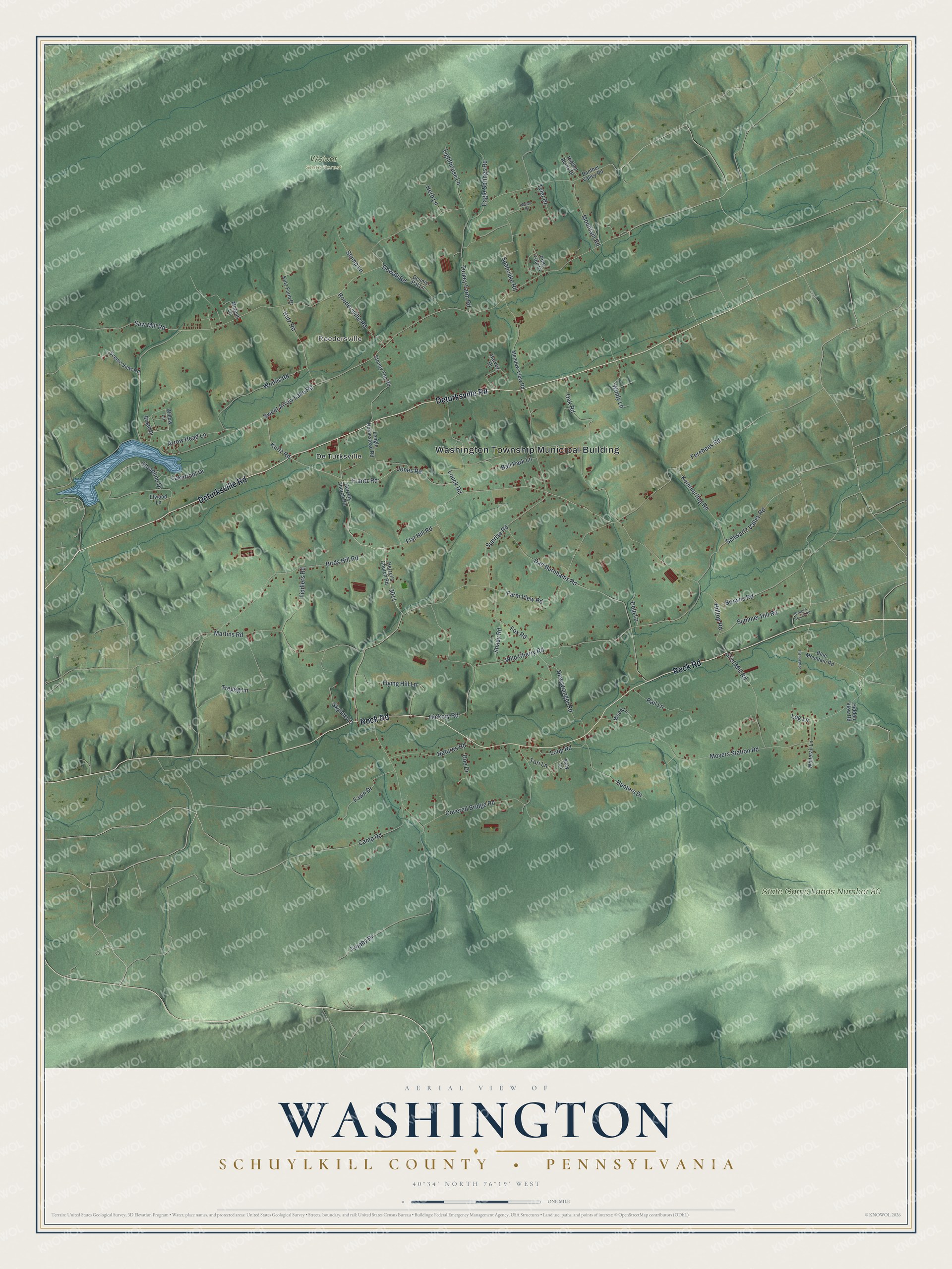 Watermarked full-map preview of Washington, Pennsylvania