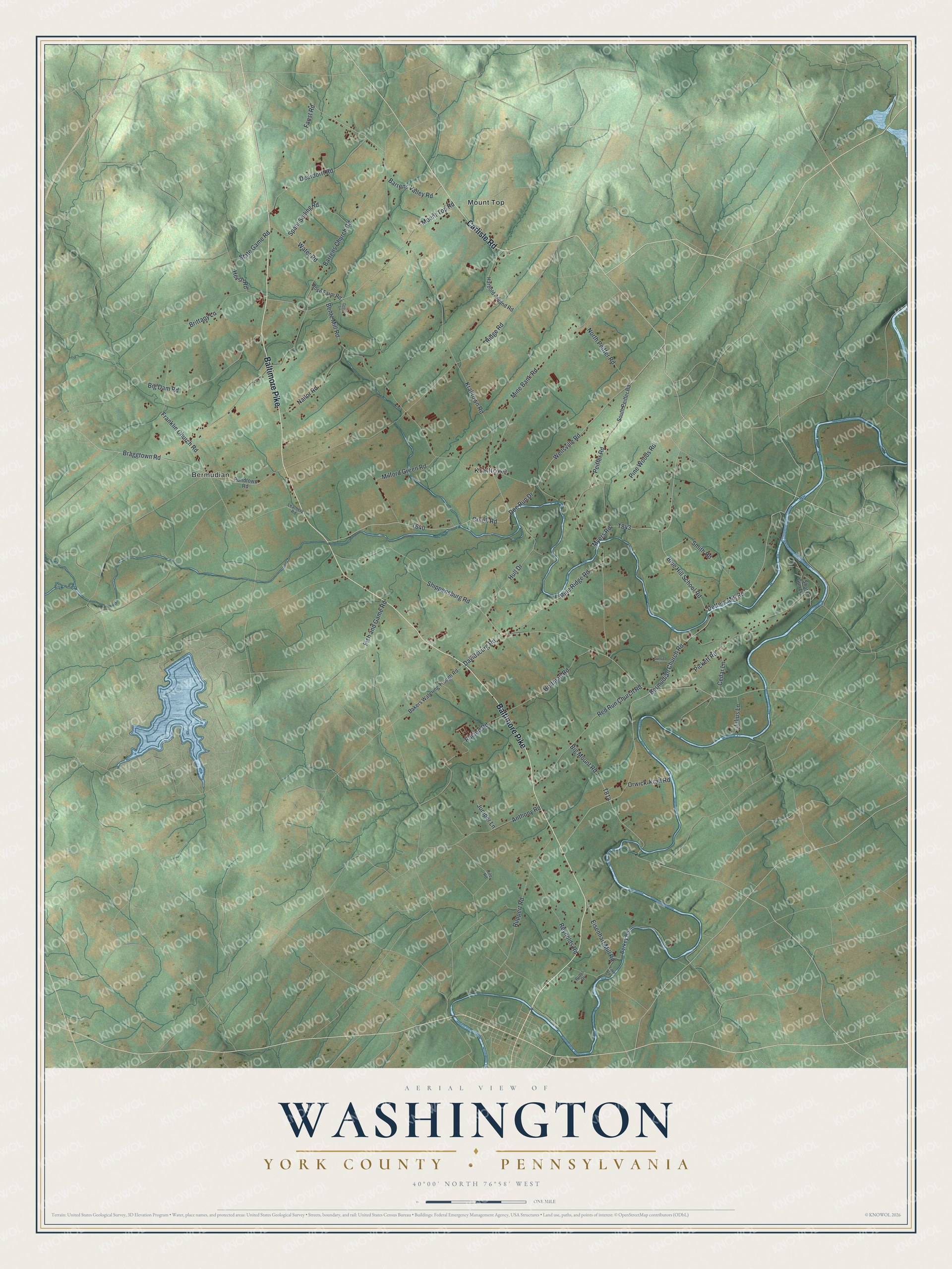 Watermarked full-map preview of Washington, Pennsylvania