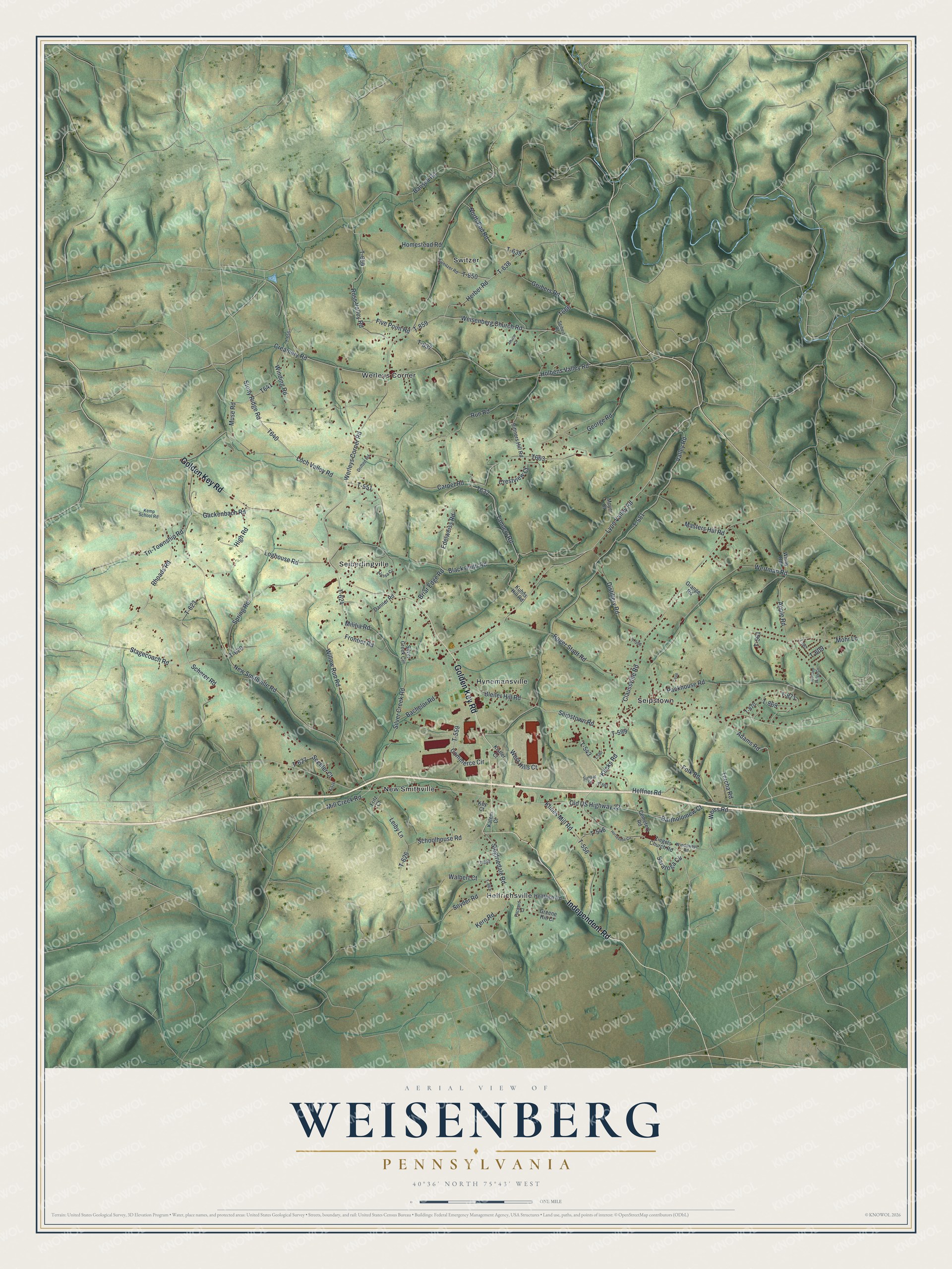 Watermarked full-map preview of Weisenberg, Pennsylvania