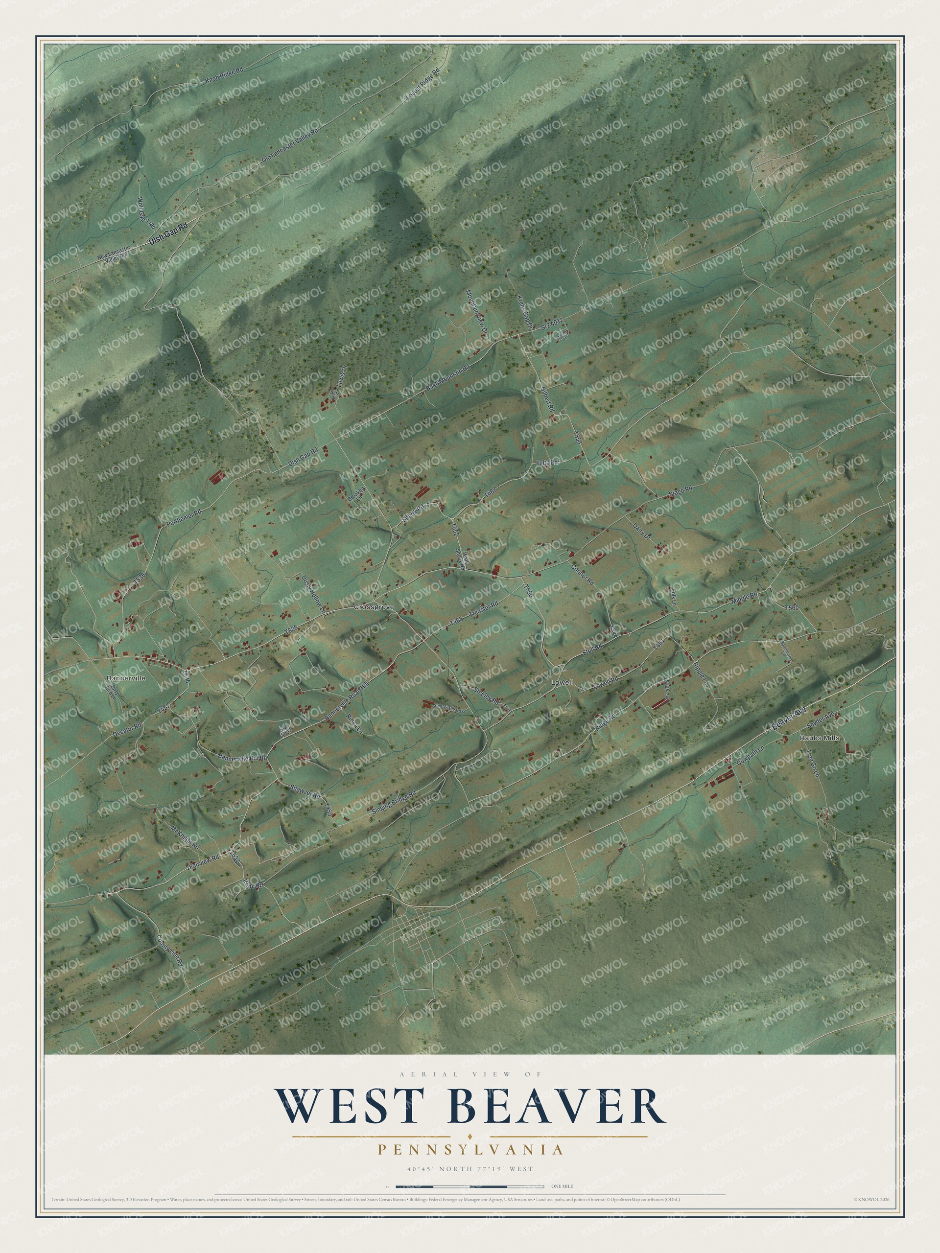 Watermarked full-map preview of West Beaver, Pennsylvania