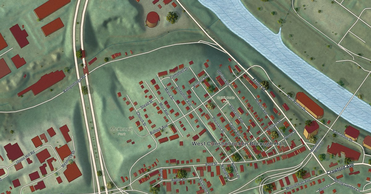 Map of West Conshohocken, Pennsylvania in 2026