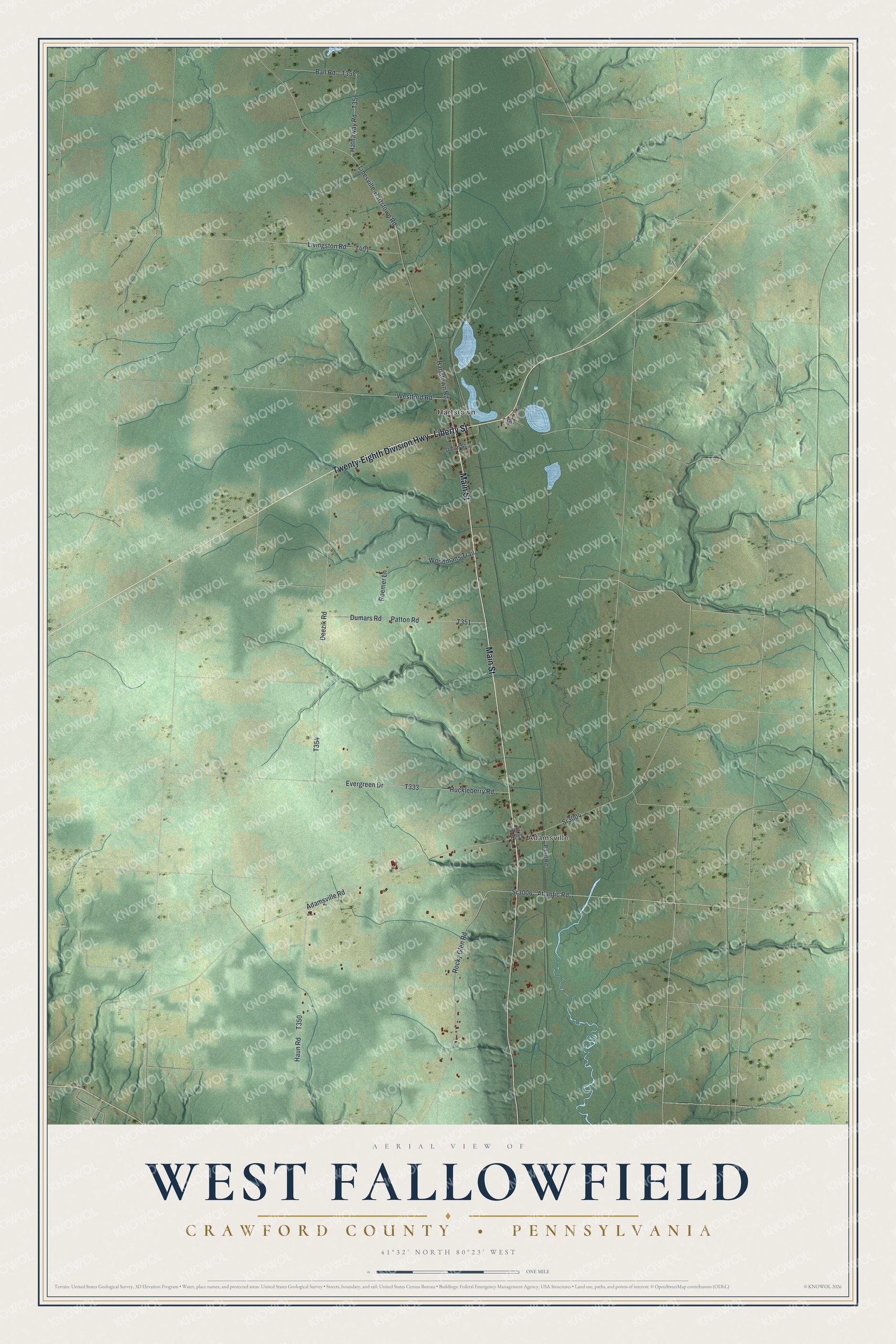 Watermarked full-map preview of West Fallowfield, Pennsylvania