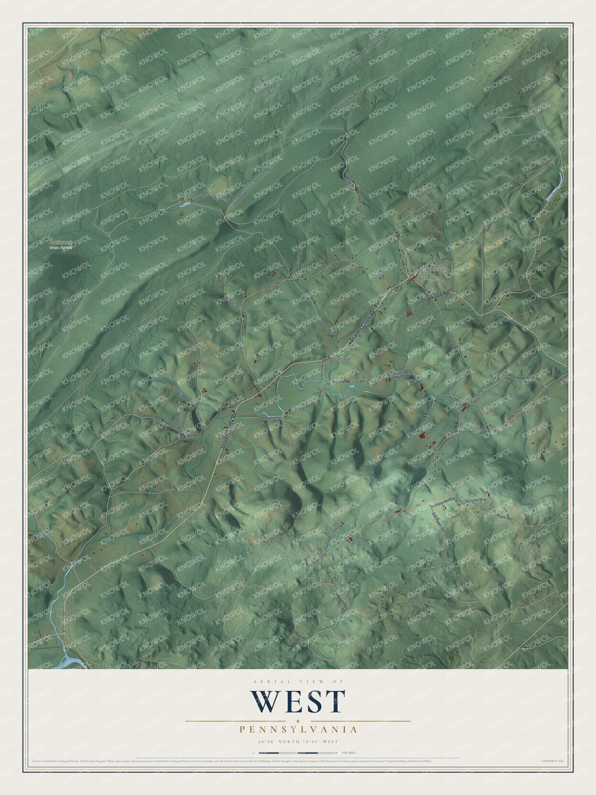Watermarked full-map preview of West, Pennsylvania