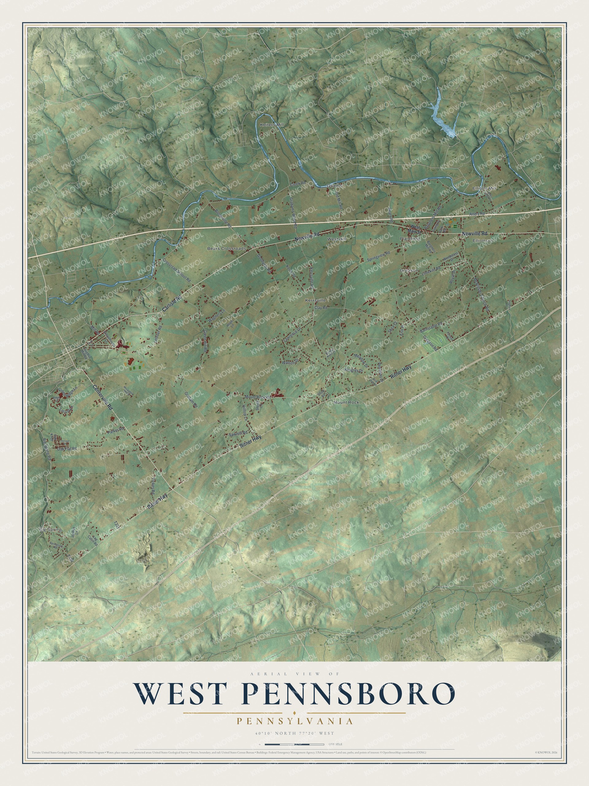 Watermarked full-map preview of West Pennsboro, Pennsylvania