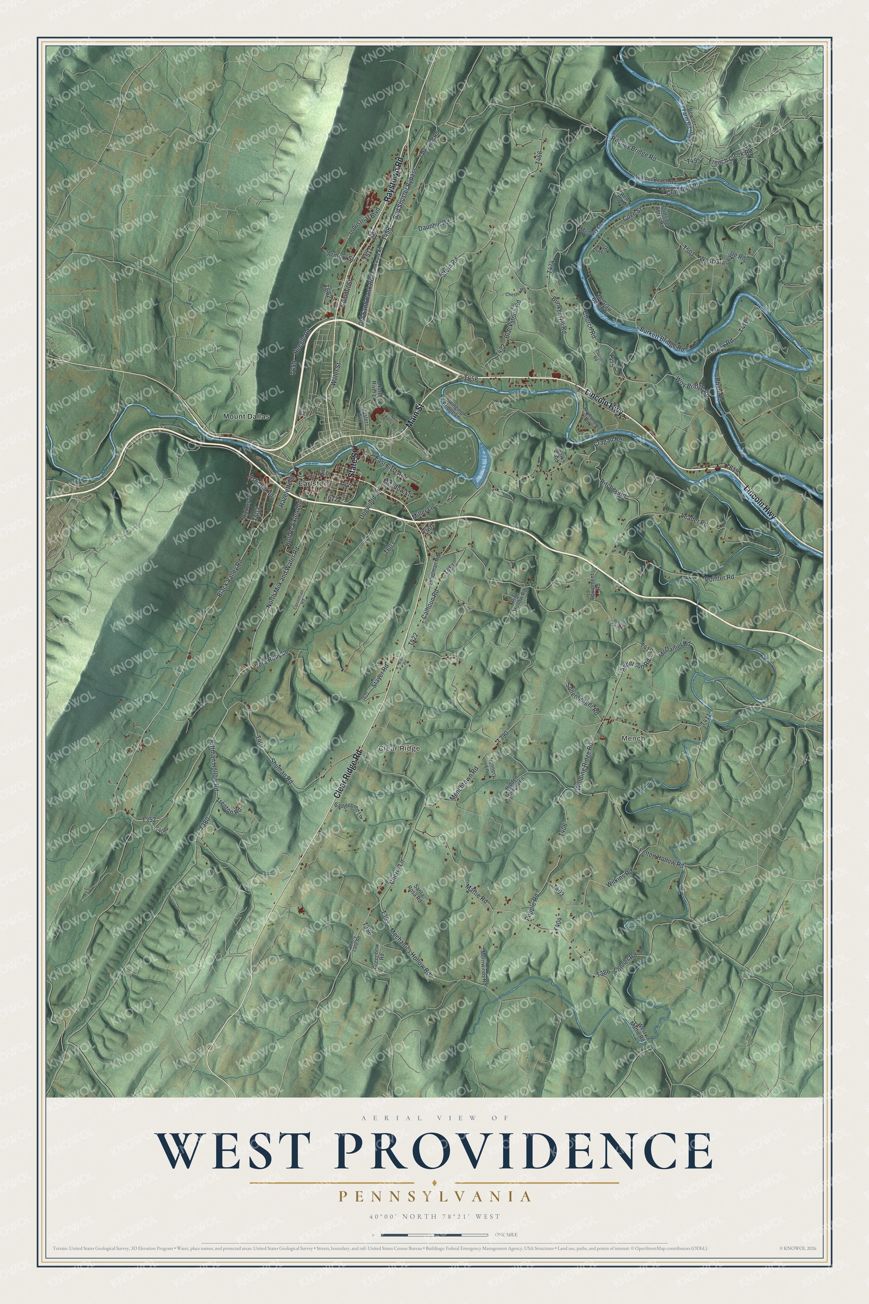 Watermarked full-map preview of West Providence, Pennsylvania