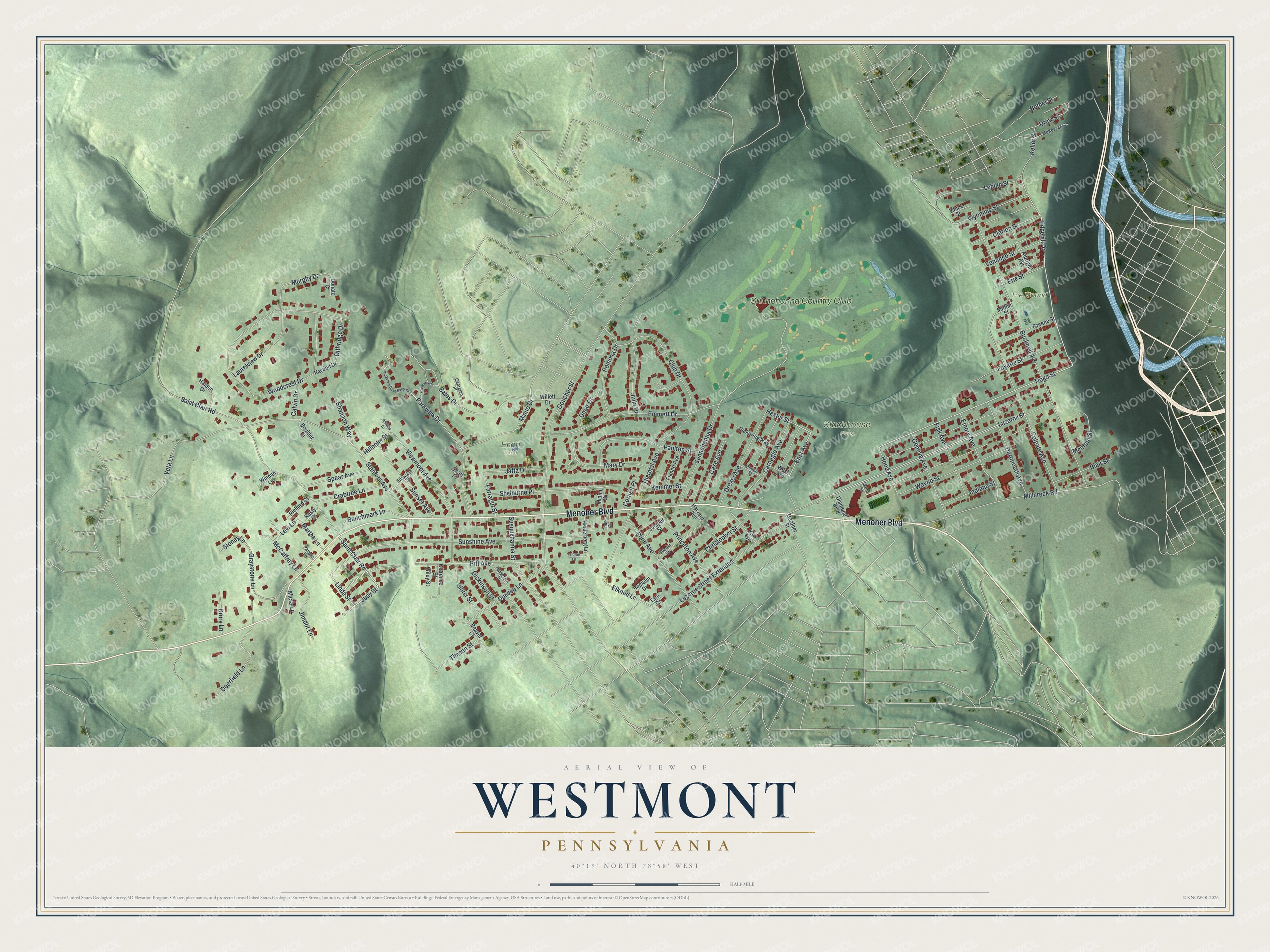 Watermarked full-map preview of Westmont, Pennsylvania