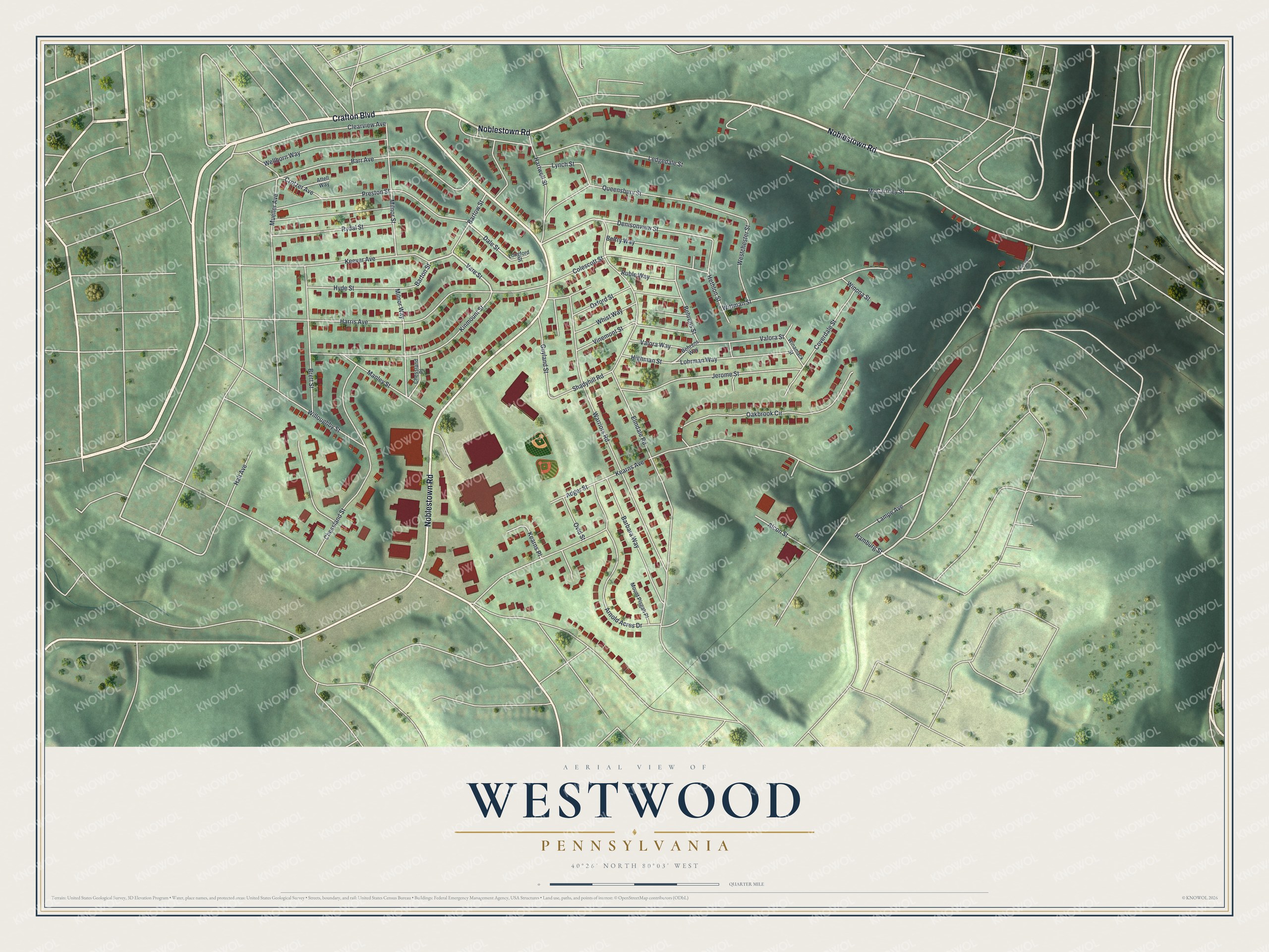 Watermarked full-map preview of Westwood, Pennsylvania