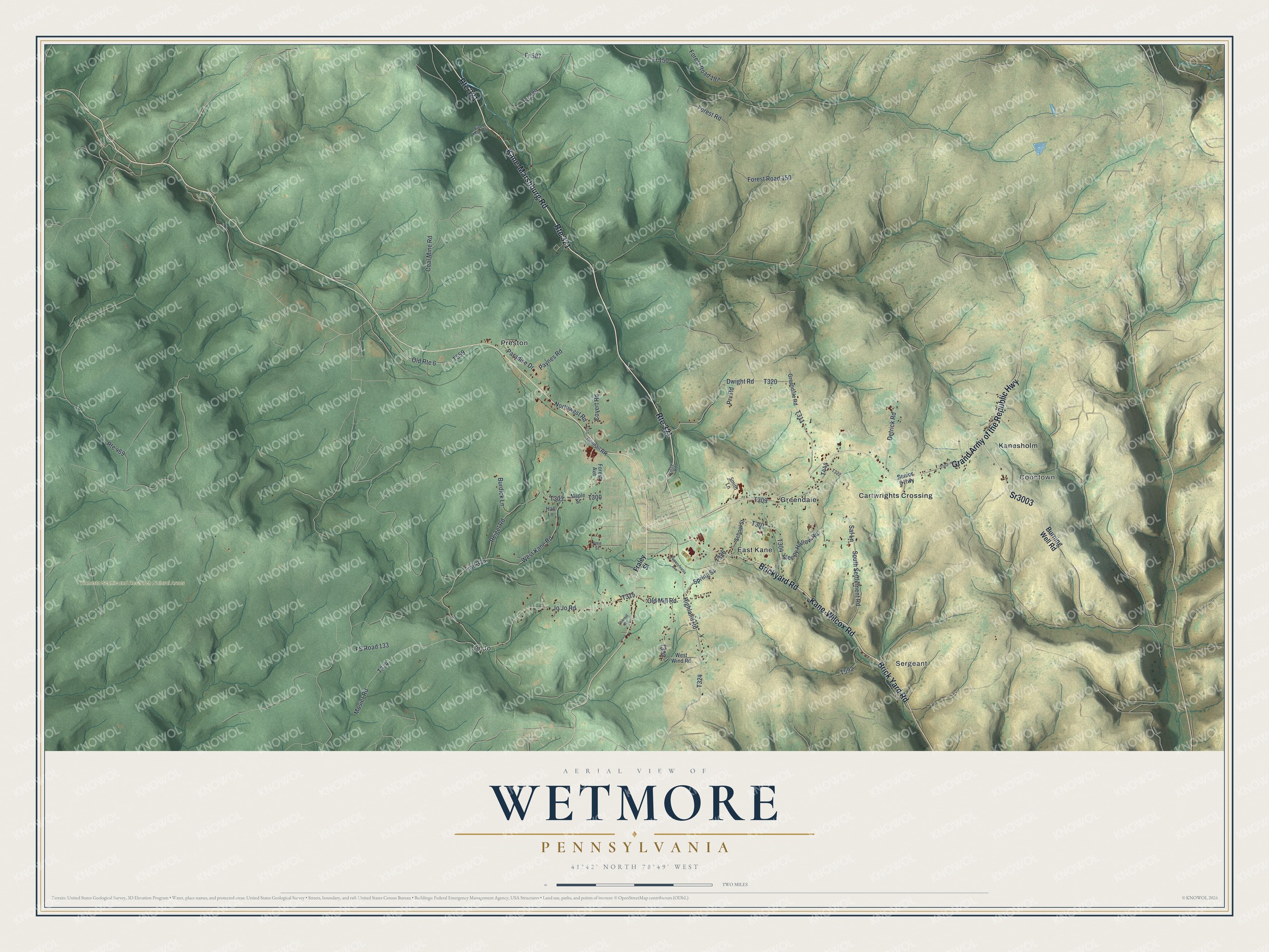 Watermarked full-map preview of Wetmore, Pennsylvania