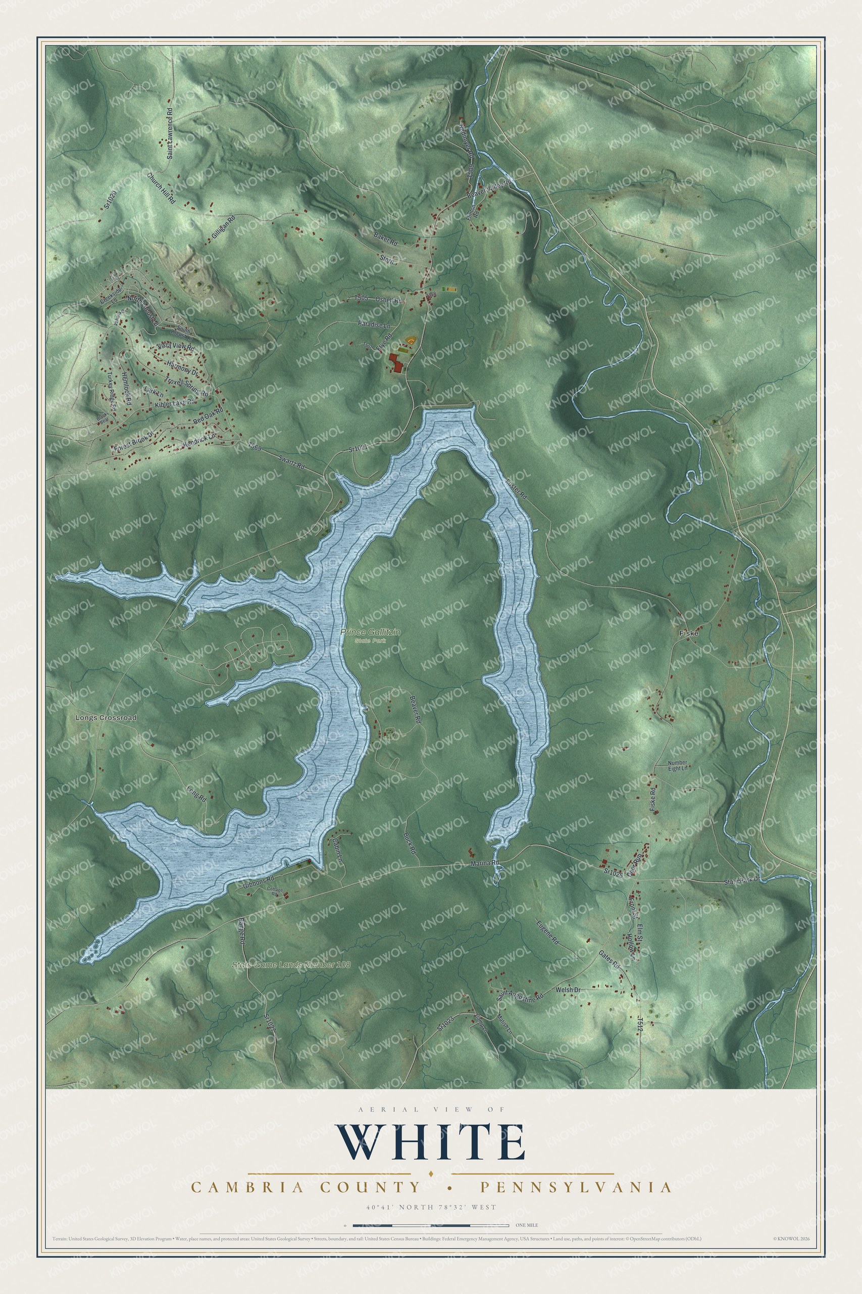 Watermarked full-map preview of White, Pennsylvania