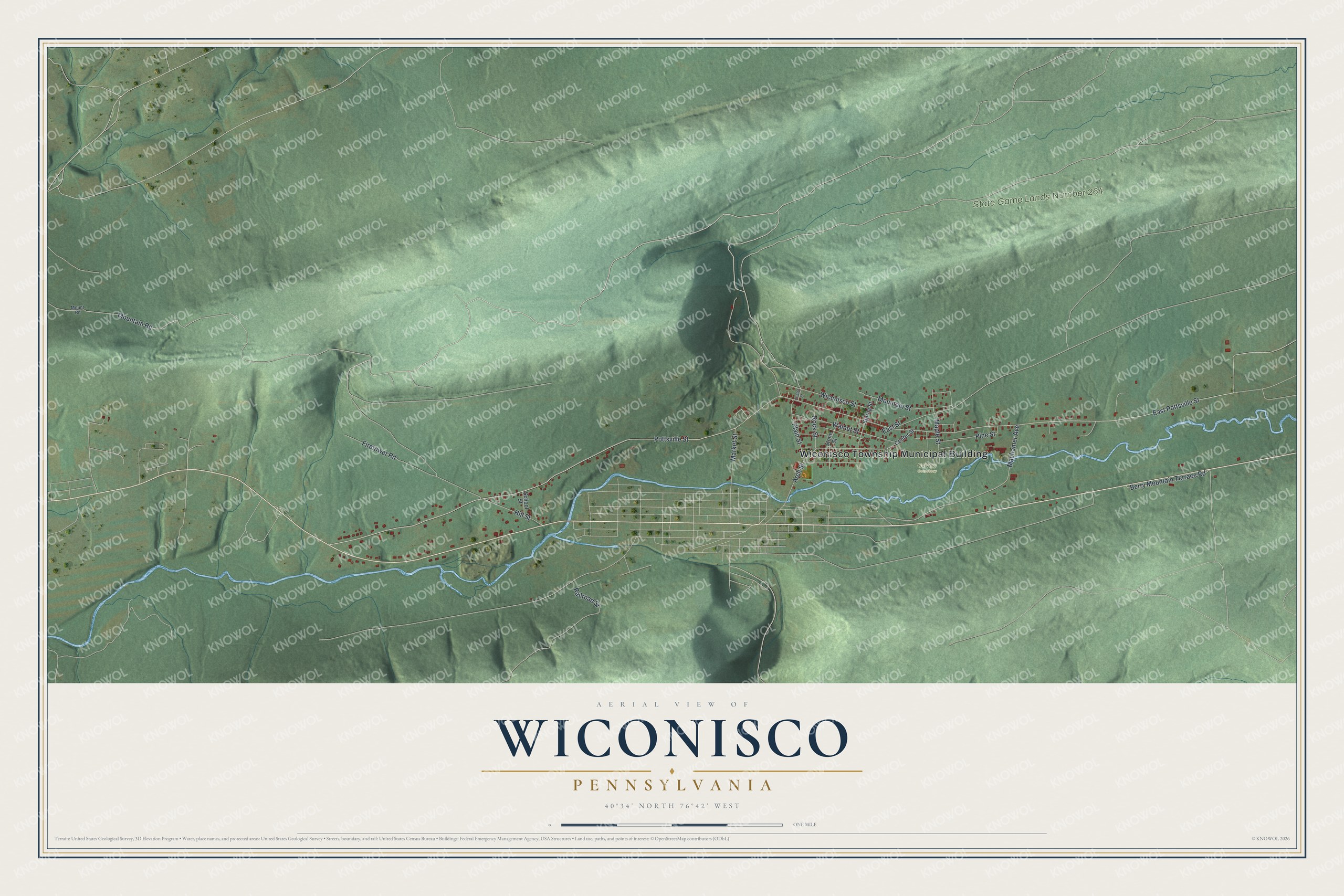 Watermarked full-map preview of Wiconisco, Pennsylvania
