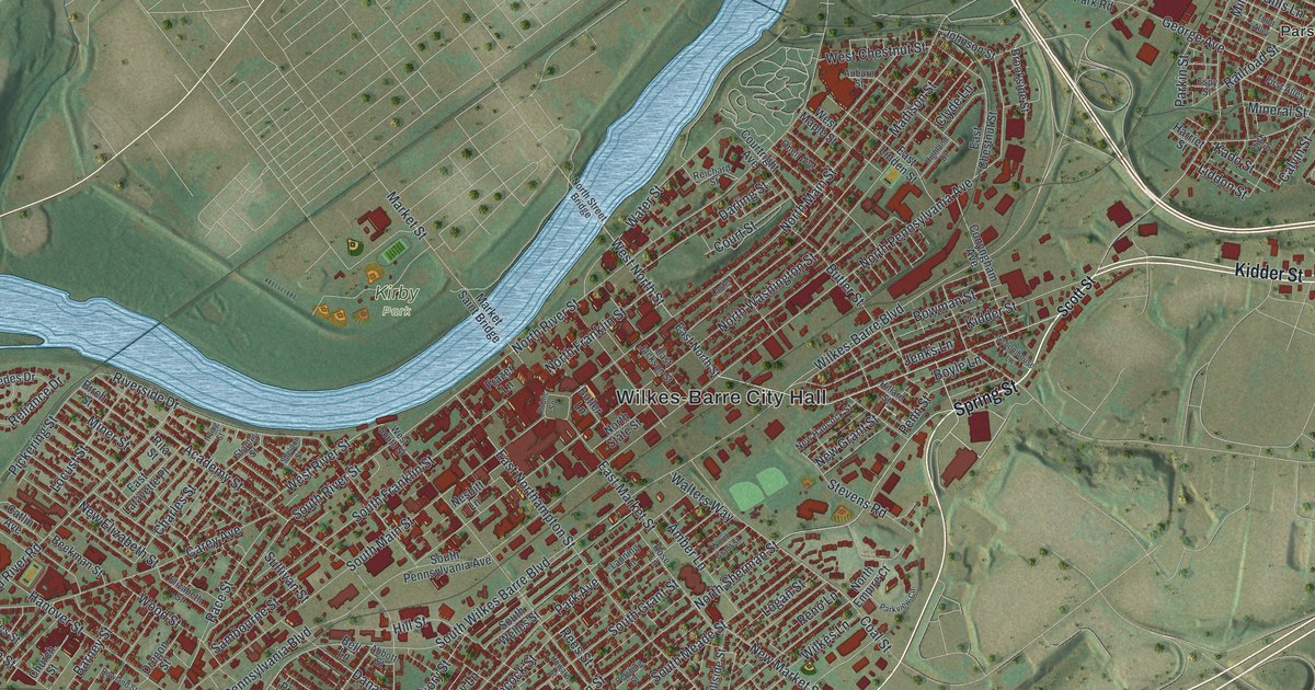 Map of Wilkes-Barre City, Pennsylvania in 2026