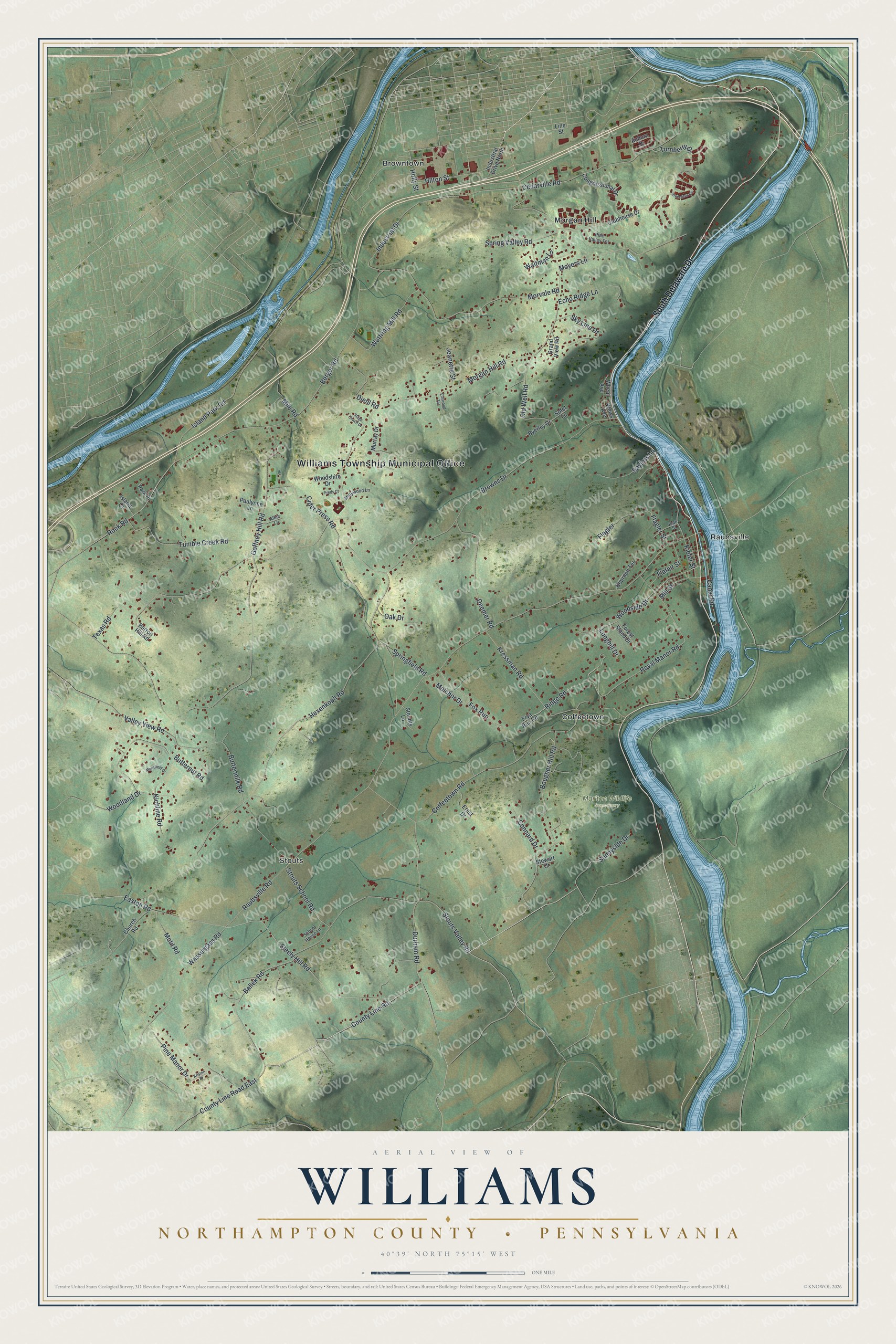 Watermarked full-map preview of Williams, Pennsylvania