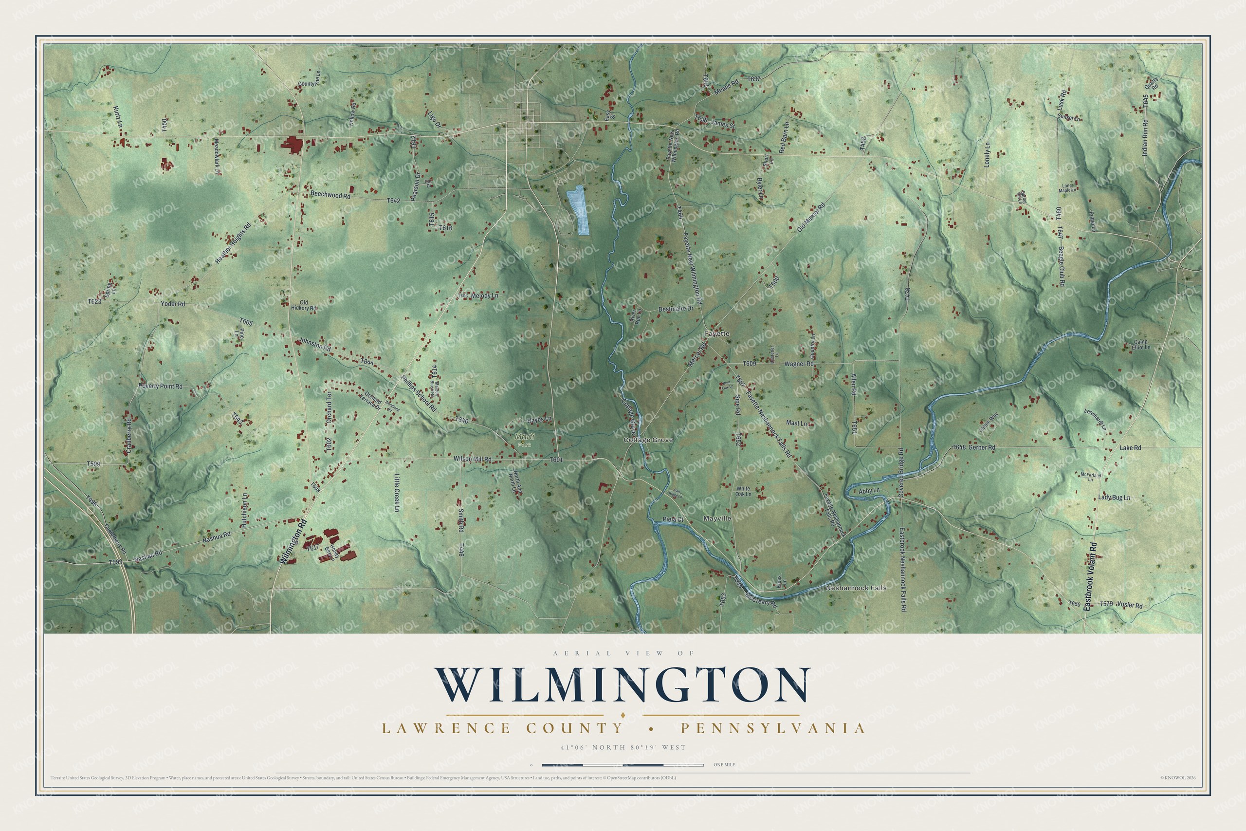 Watermarked full-map preview of Wilmington, Pennsylvania