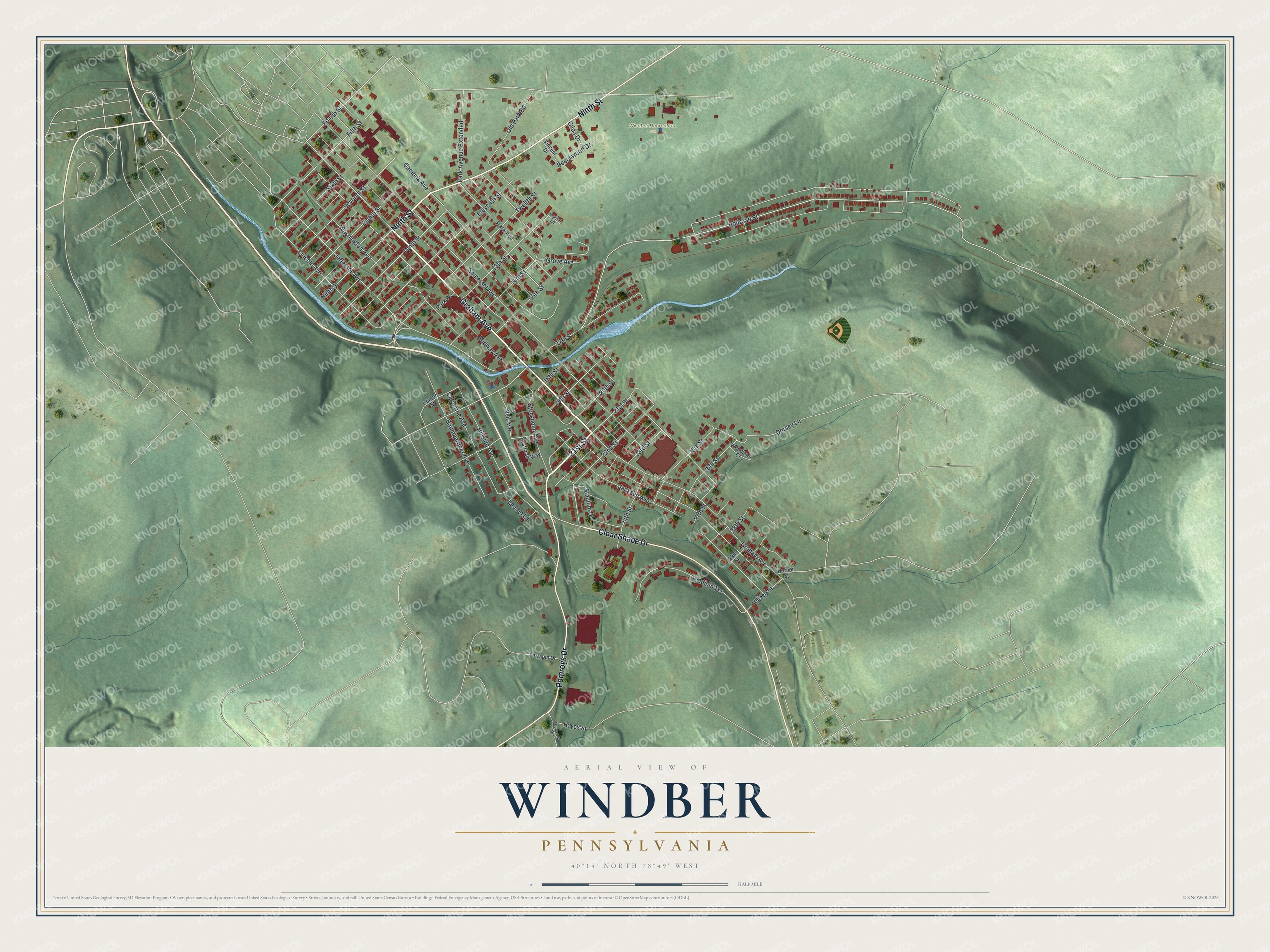 Watermarked full-map preview of Windber, Pennsylvania