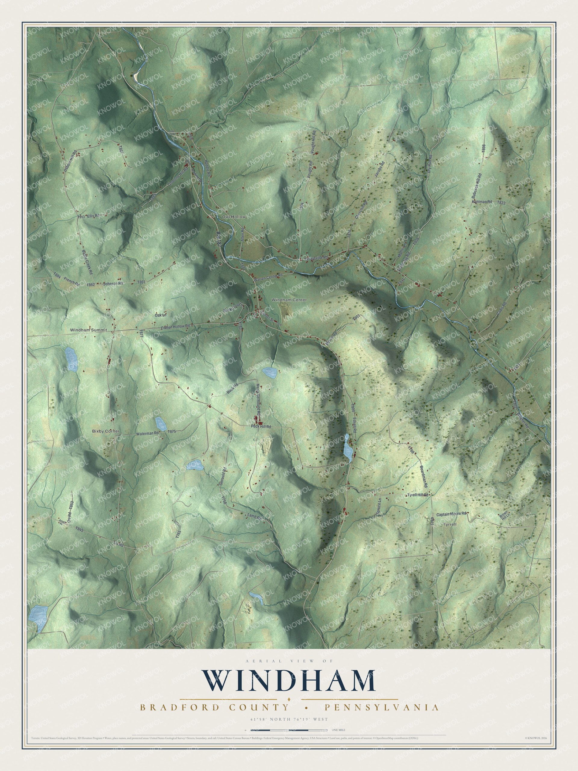 Watermarked full-map preview of Windham, Pennsylvania