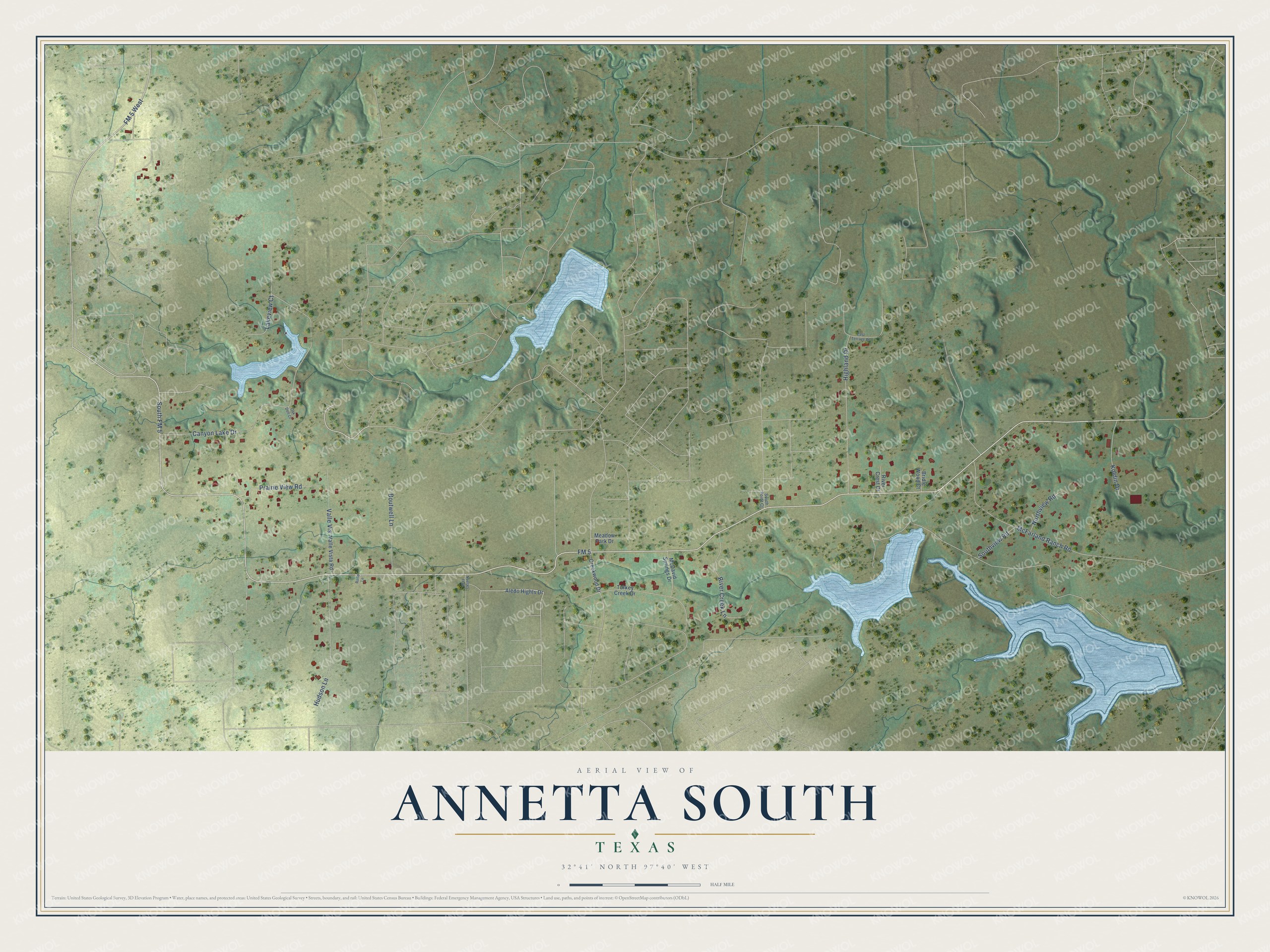 Watermarked full-map preview of Annetta South, Texas