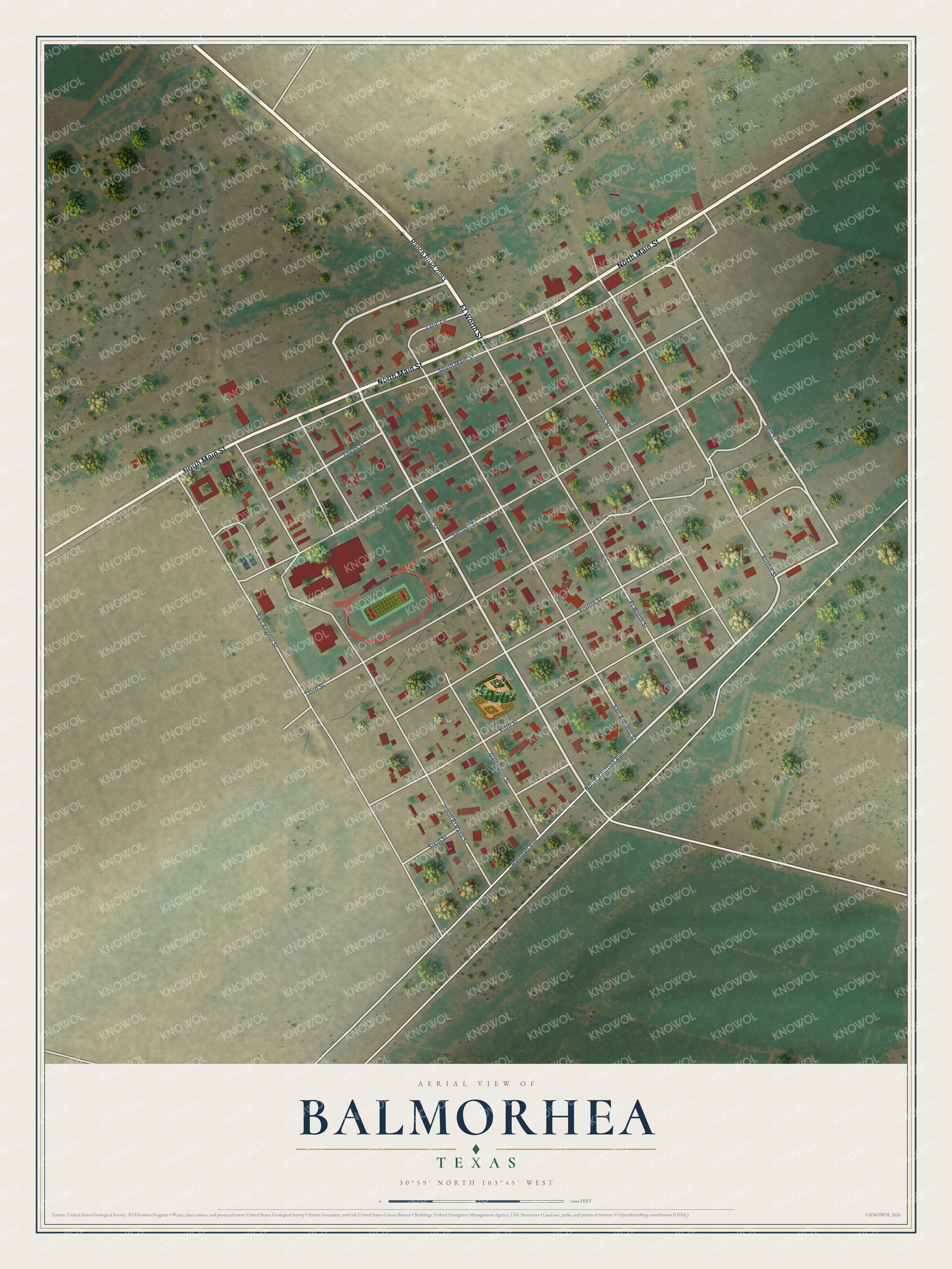 Watermarked full-map preview of Balmorhea, Texas